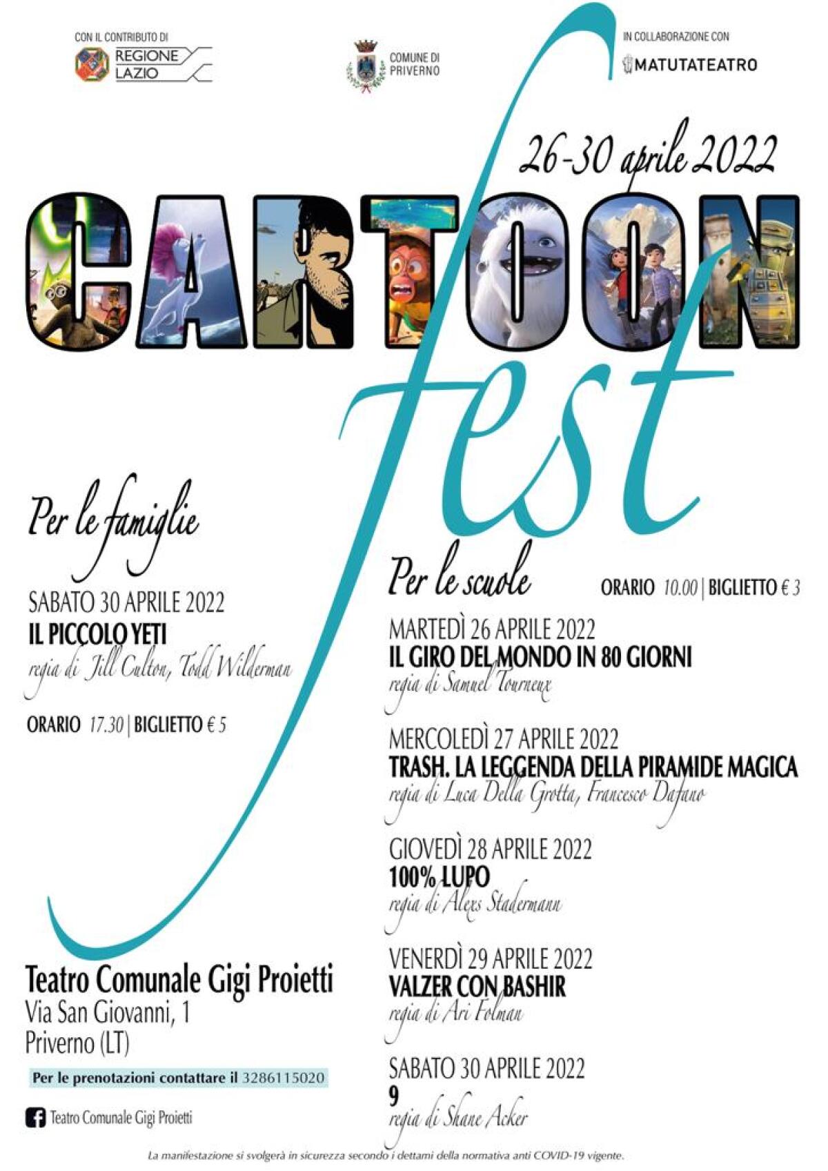 “Cartoon Fest” a Priverno da oggi a sabato 30 Aprile. - 