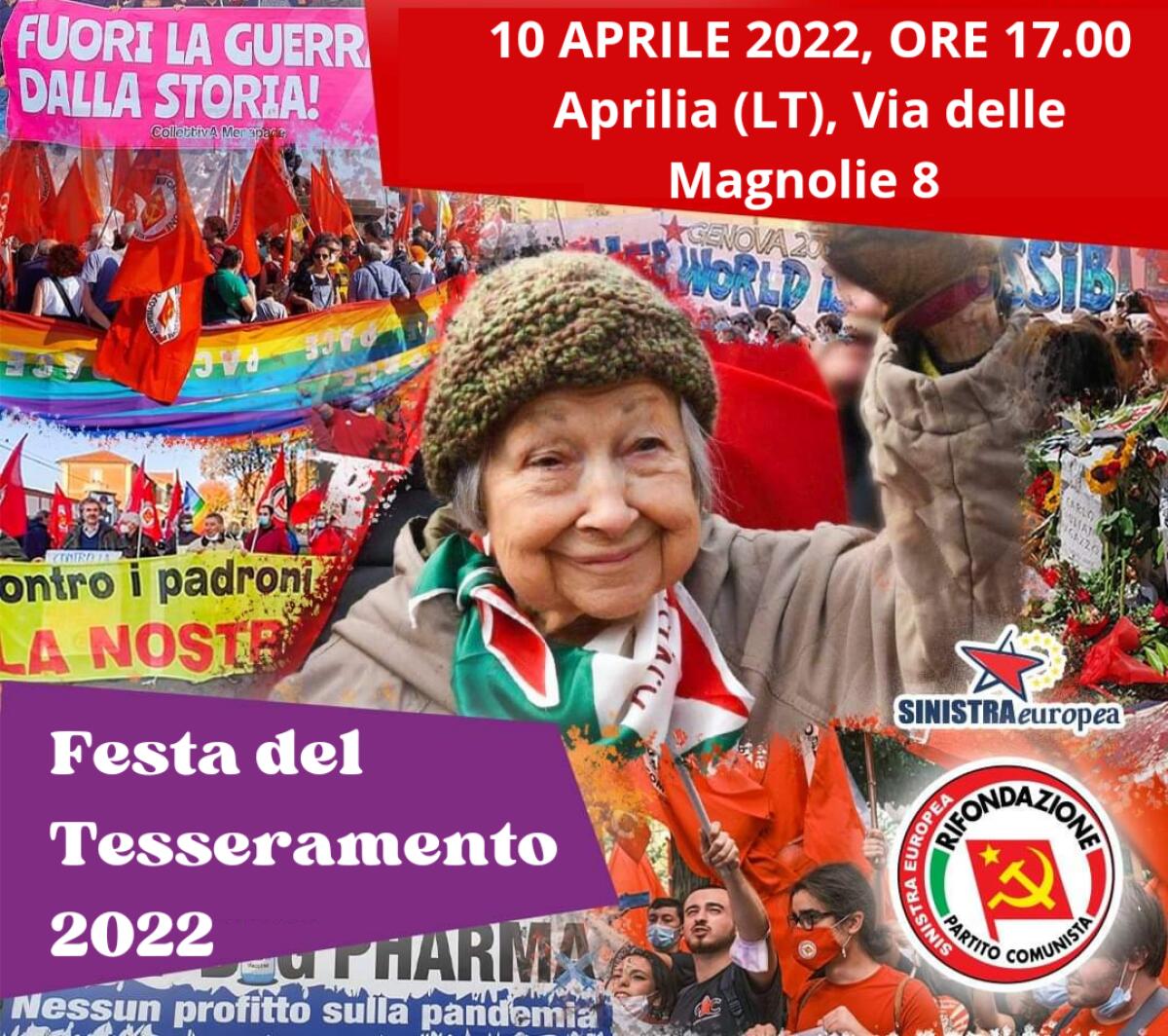 Aprilia - Festa del tesseramento 2022 del Partito della Rifondazione Comunista - 