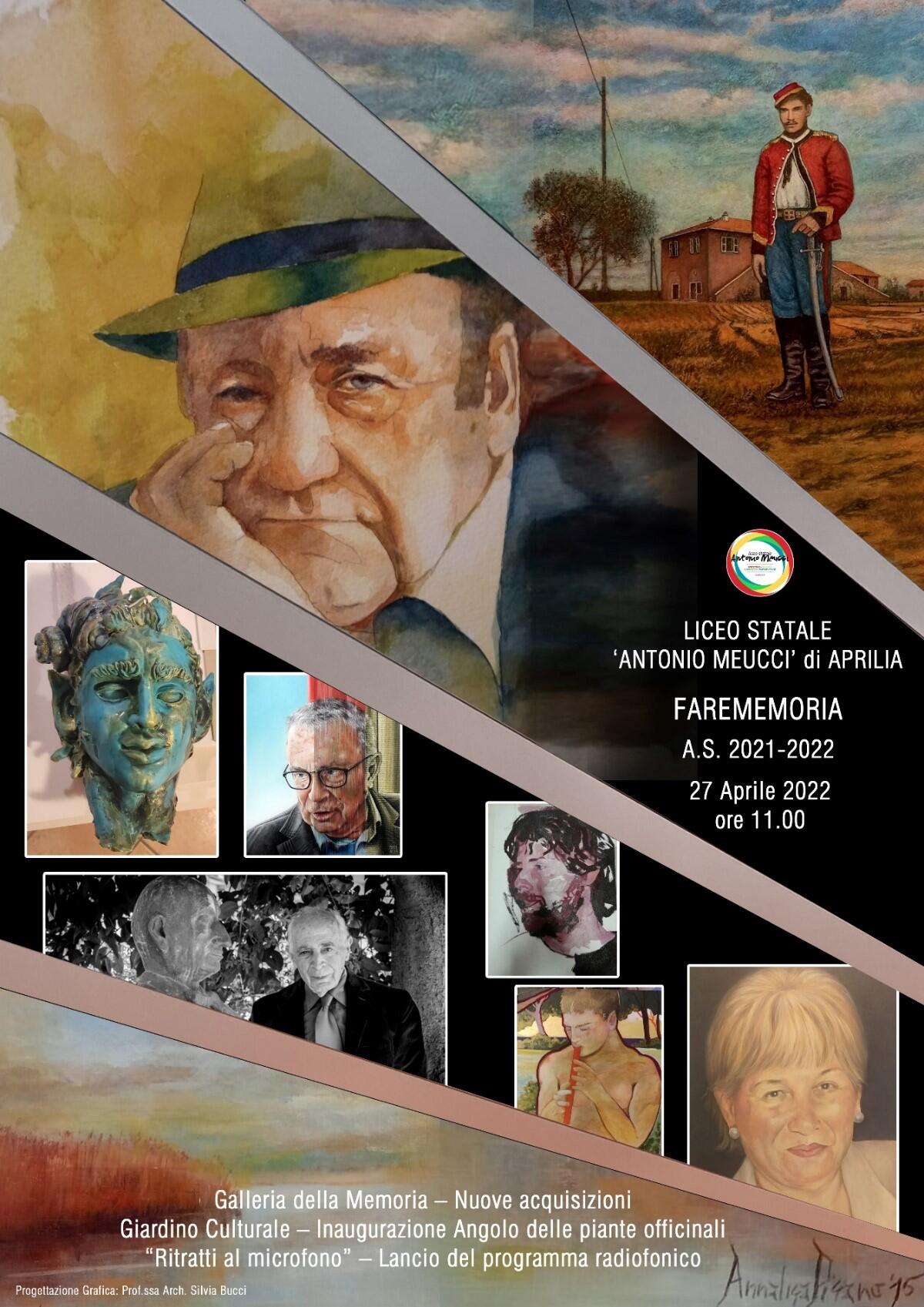 “Giardino culturale, Galleria d’Arte e Ritratti al microfono”. Giornata conclusiva del progetto “Farememoria” al Liceo Meucci di Aprilia. - 