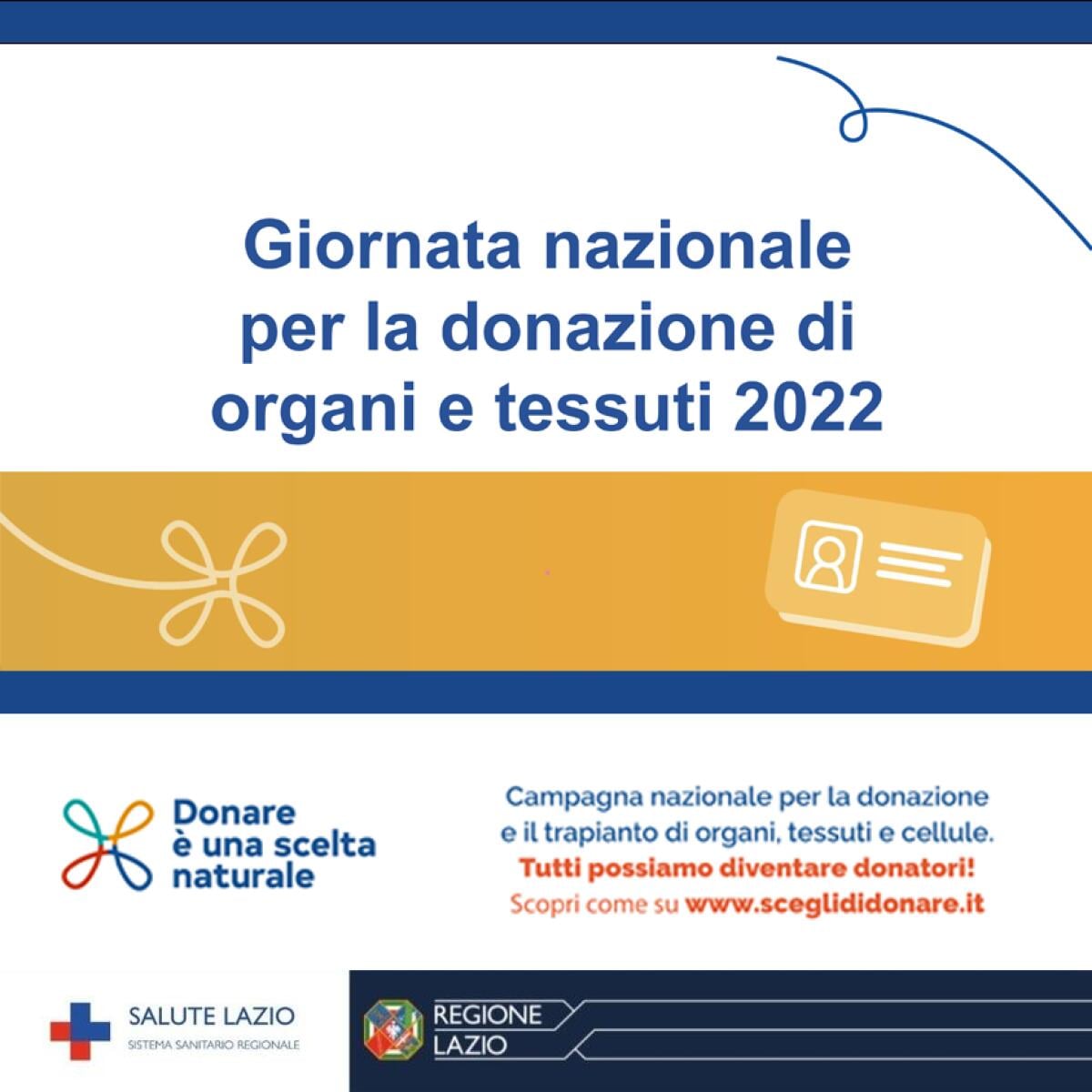 Giornata Nazionale per la Donazione Organi e Tessuti 2022: Asl e comune di Latina promuovono la campagna “Donare è una scelta naturale”. - 