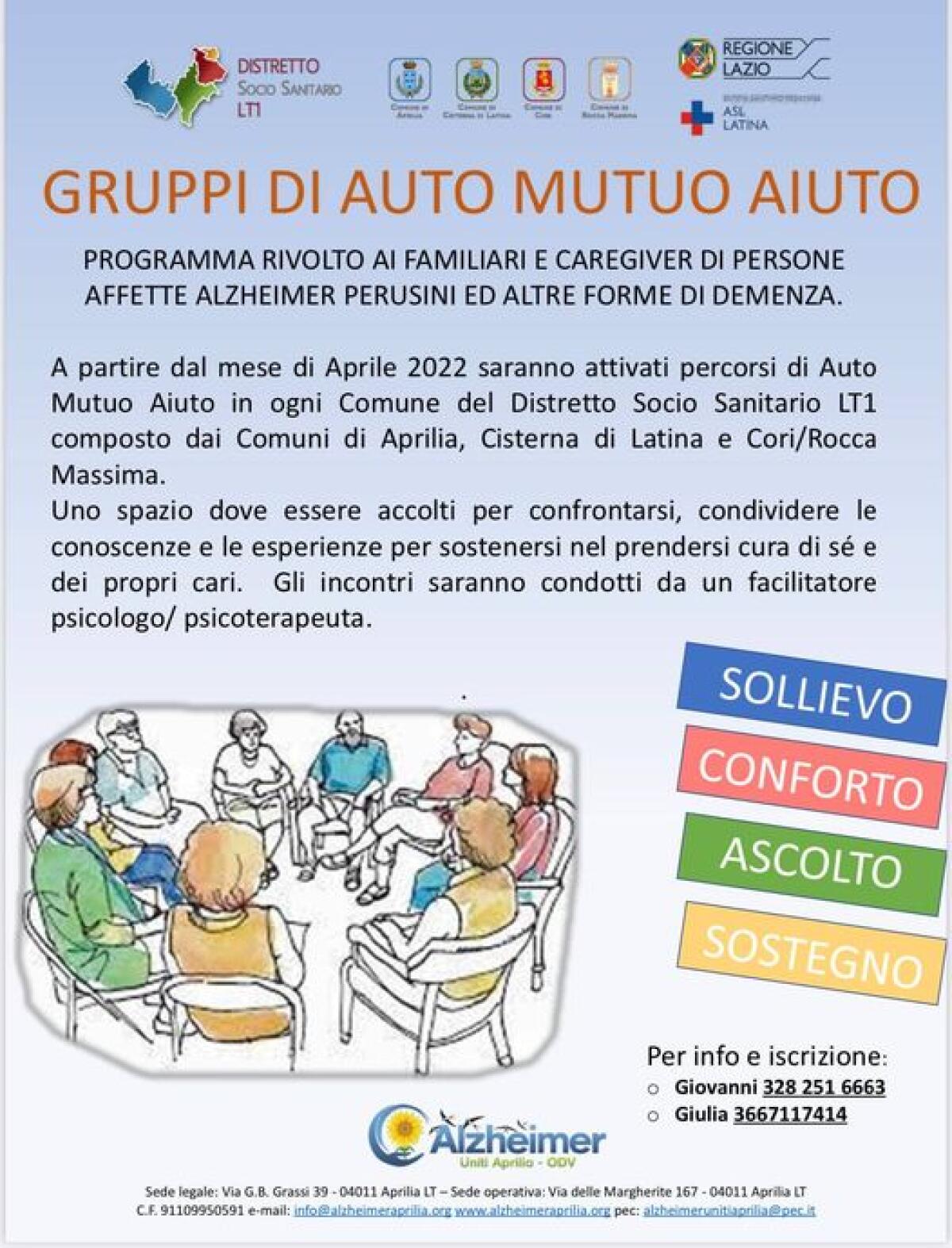 Gruppi di aiuto per cargiver. Incontri per affrontare e rafforzare le proprie capacità - 