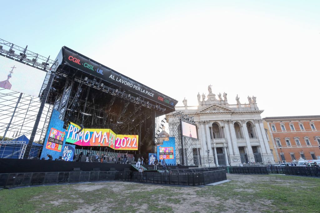 il palco del concertone del Primo Maggio a Roma
