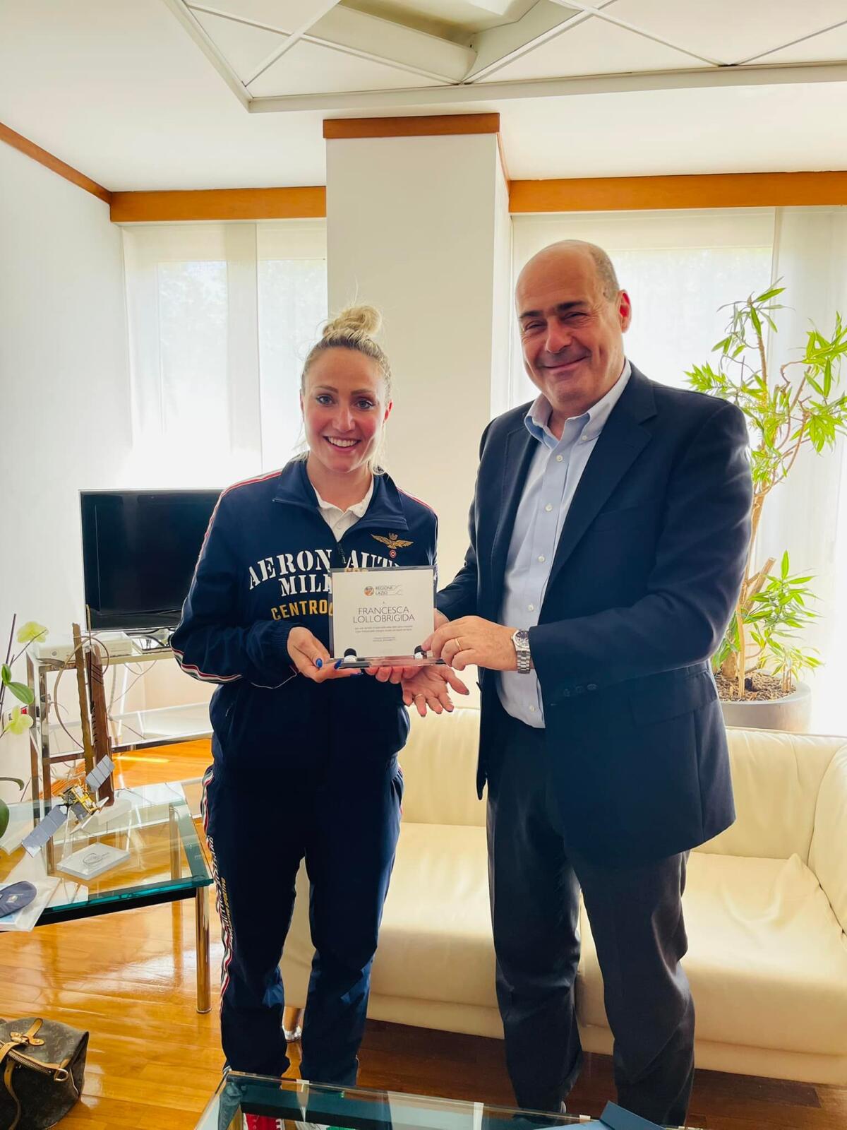 Pattinaggio, la campionessa olimpica Francesca Lollobrigida di Frascati ricevuta in Regione dal Presidente Zingaretti. - 