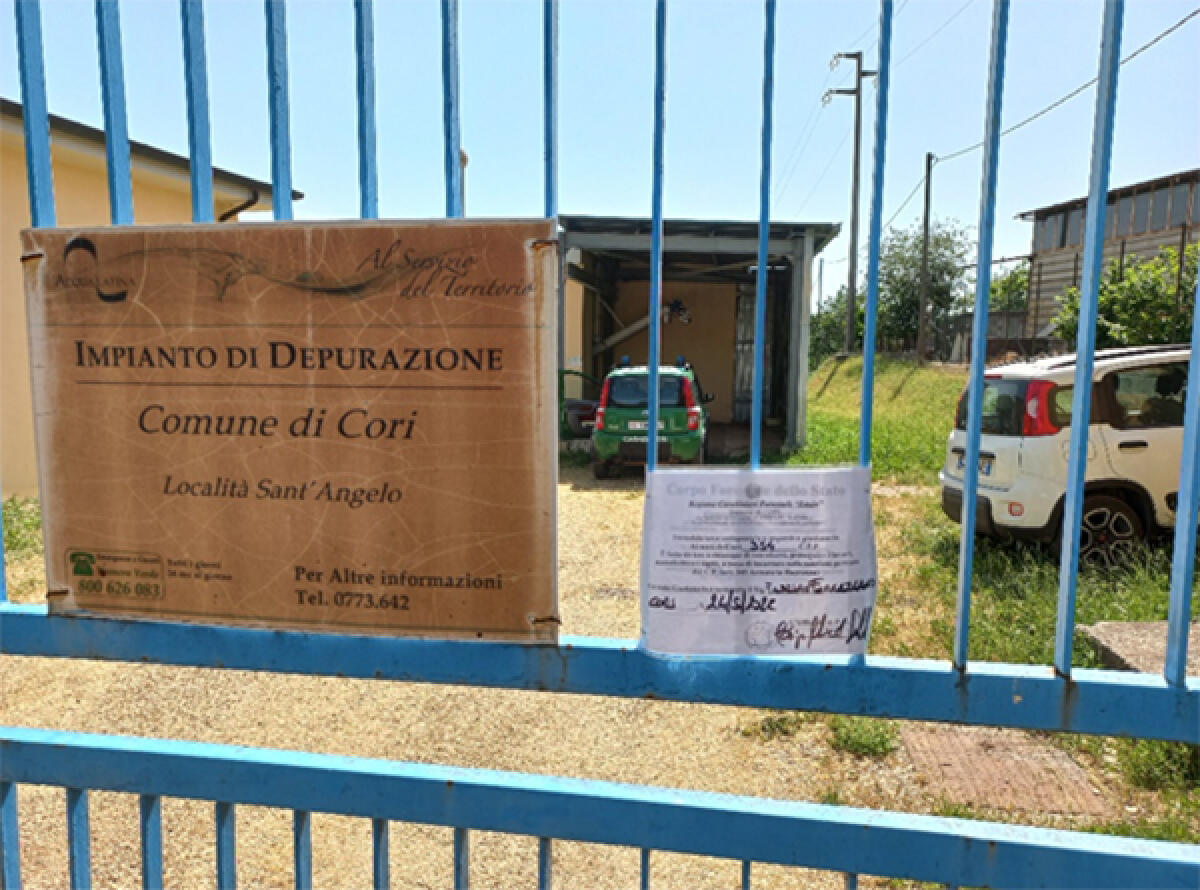 Sversamento illecito di acque nel Fosso della Catena a Cori: i Carabinieri Forestali sequestrano il depuratore comunale. - 