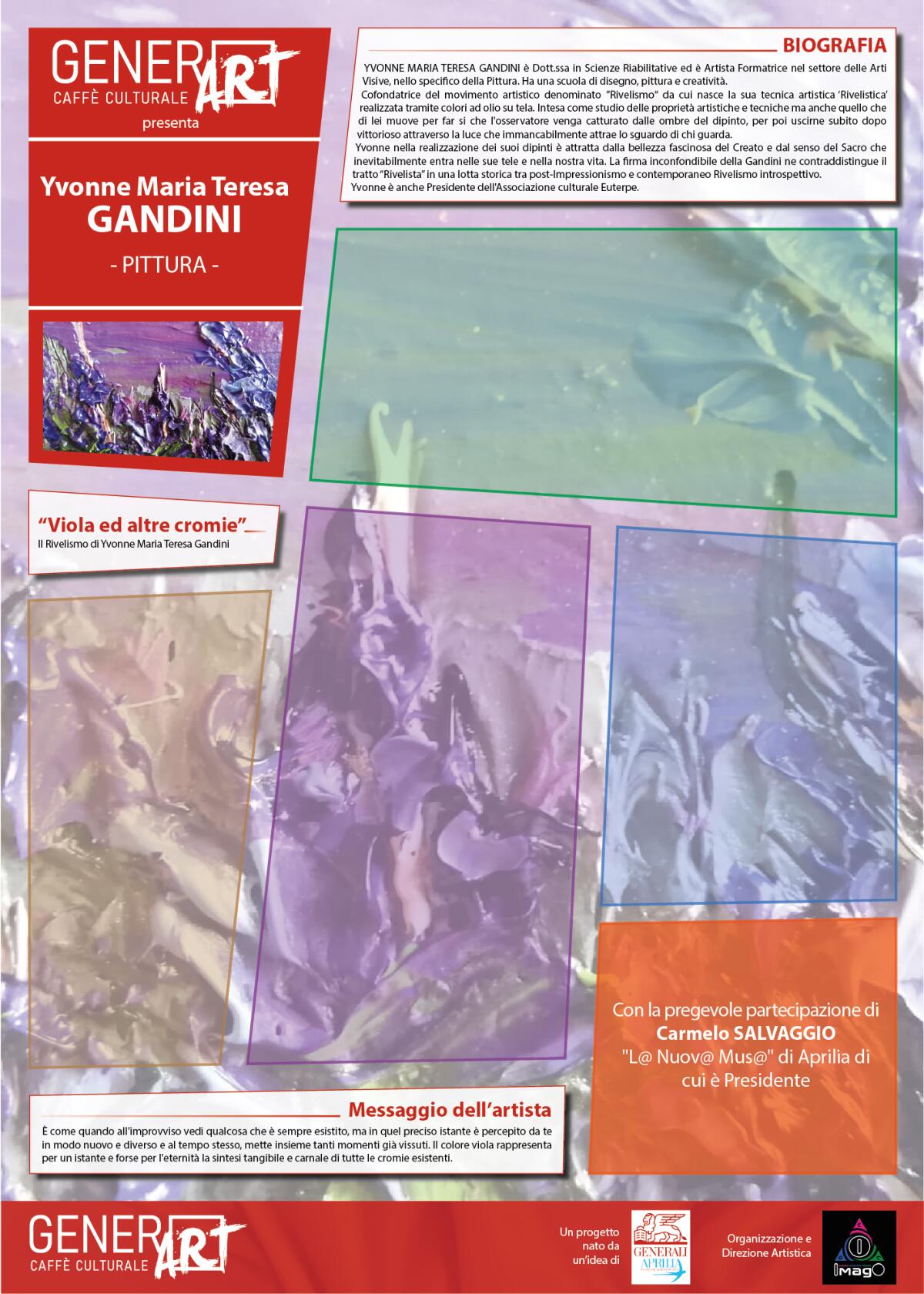 “GenerArt”: la Pittrice Yvonne Maria Teresa Gandini presenta il proprio vernissage all’agenzia Generali di Aprilia. - 