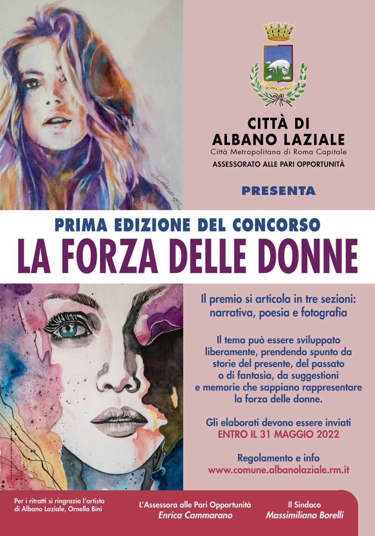 ALBANO - Premio letterario e fotografico nazionale "La Forza delle donne”. Si potranno inviare gli elaborati fino al 31 maggio. - 