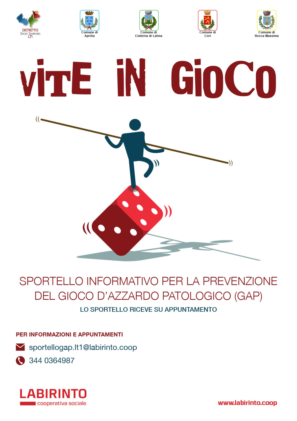 Attivo a Cisterna lo Sportello per la prevenzione ed il trattamento del gioco d’azzardo patologico. - 