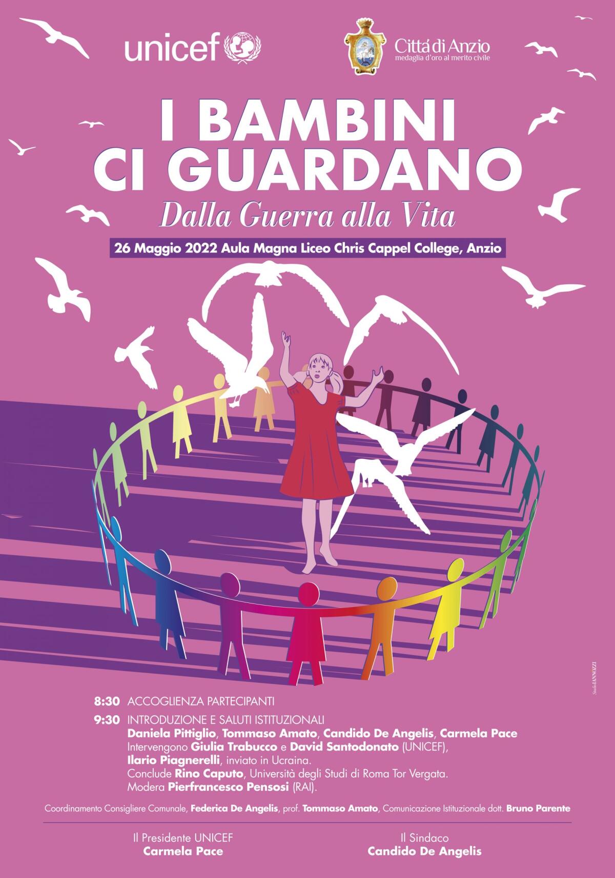 “I bambini ci guardano. Dalla guerra alla vita”: convegno questo giovedì ad Anzio con il Presidente Nazionale dell'UNICEF. - 