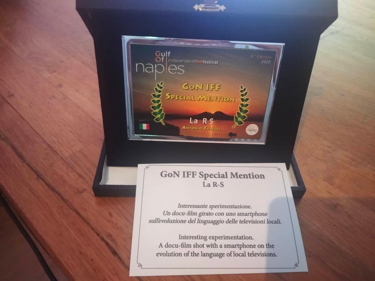 LATINA  - La-R-S: menzione speciale per il docufilm di Antonio Fraioli al “The Gulf of Naples Independent Film Festival Napoli”. - 