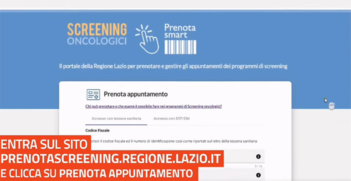 Online il nuovo sistema di prenotazione degli screening oncologici della Regione Lazio. - 