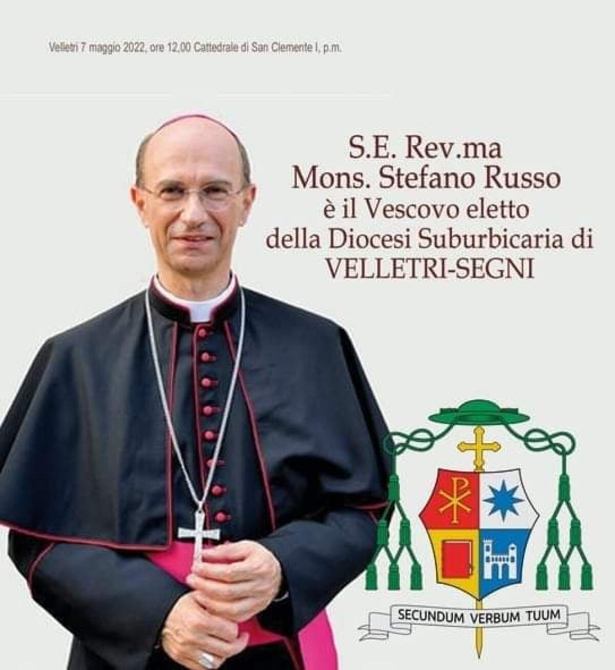Monsignor Stefano Russo è il nuovo Vescovo di Velletri - 