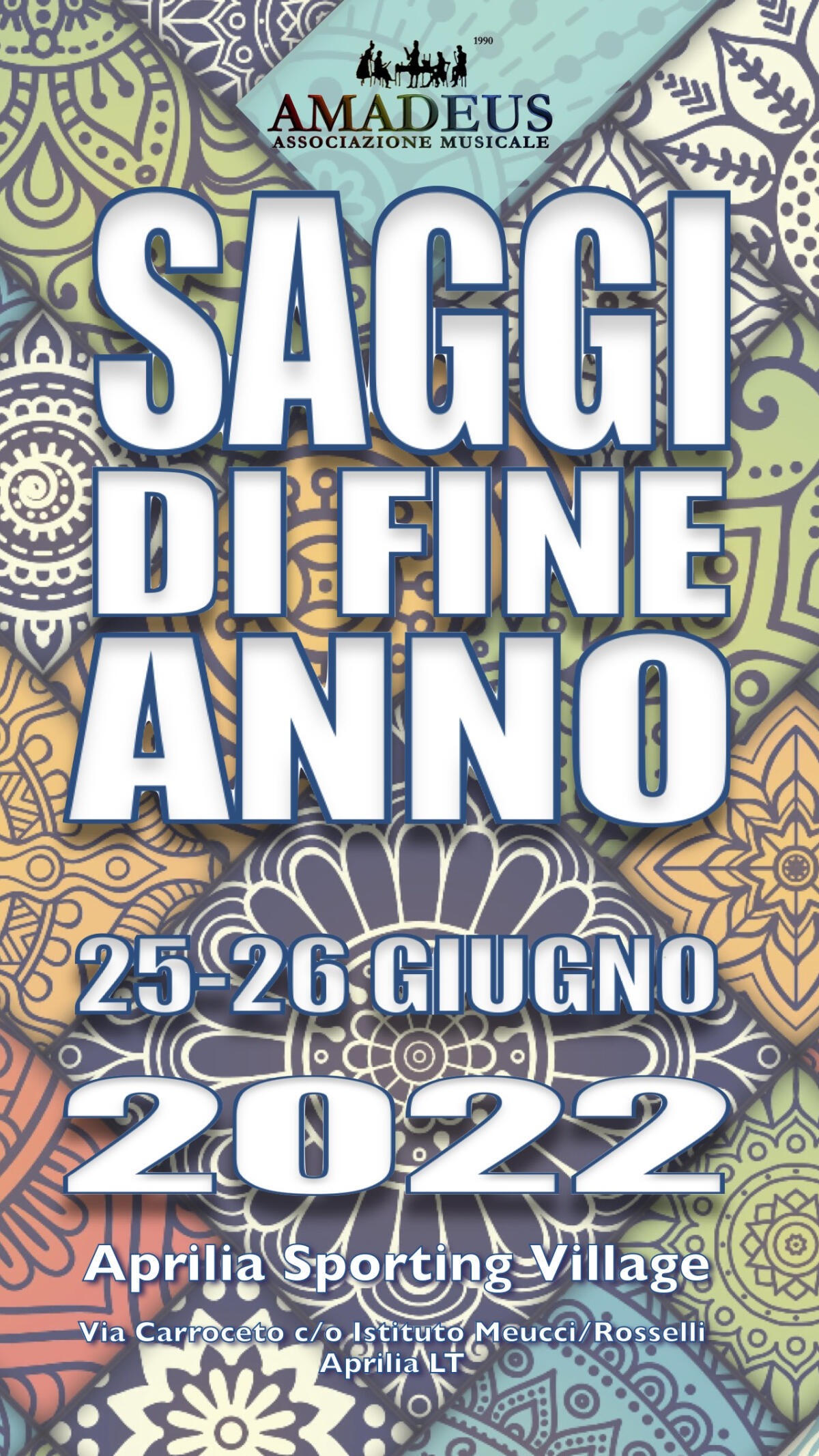 Sabato 25 e domenica 26 Giugno saggi di fine anno dell’associazione musicale Amadeus di Aprilia. - 