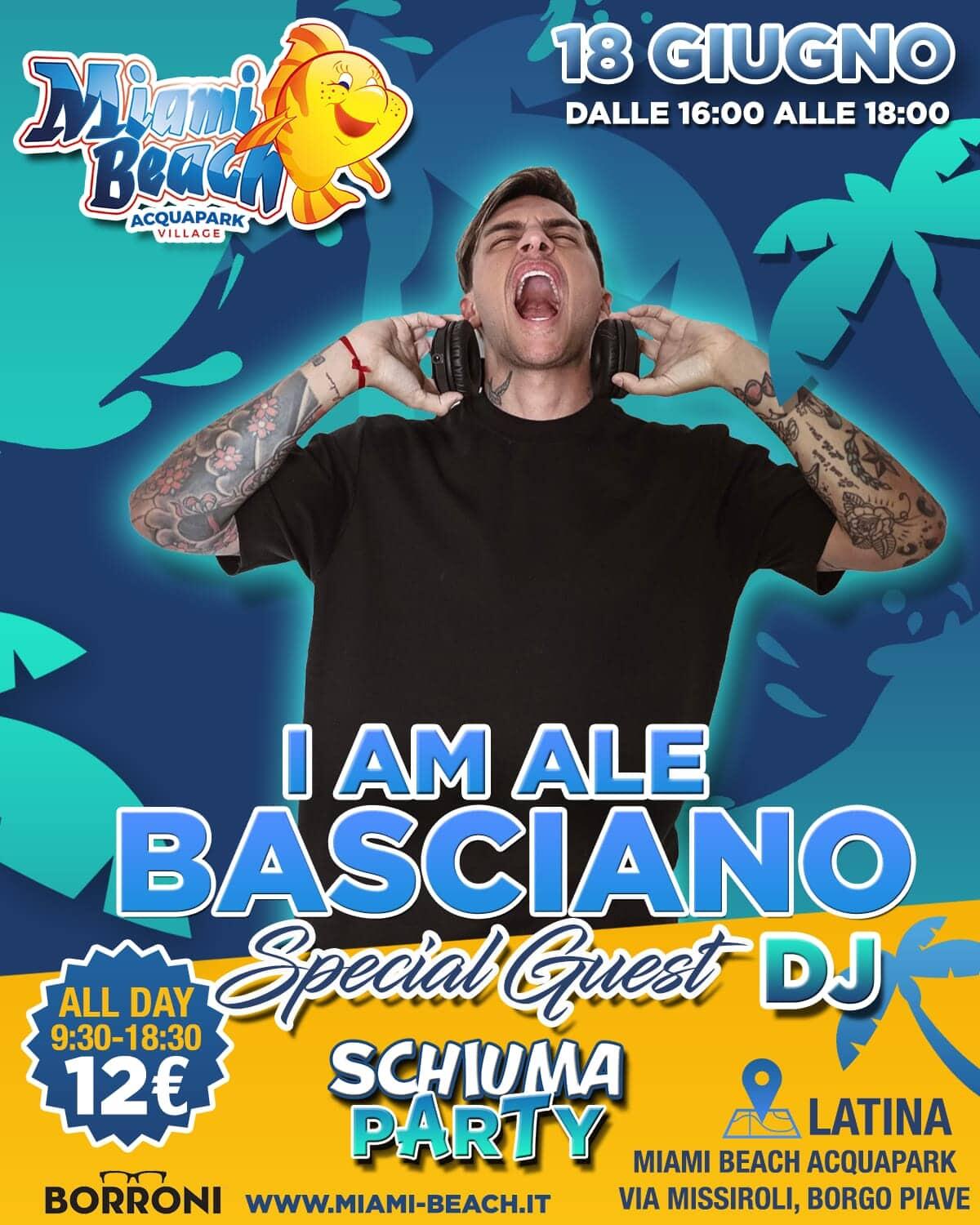 Al Miami Beach Acquapark di Latina questo sabato 18 Giugno Schiuma Party con il Dj Set di Alessandro Basciano del “Gf Vip”. - 