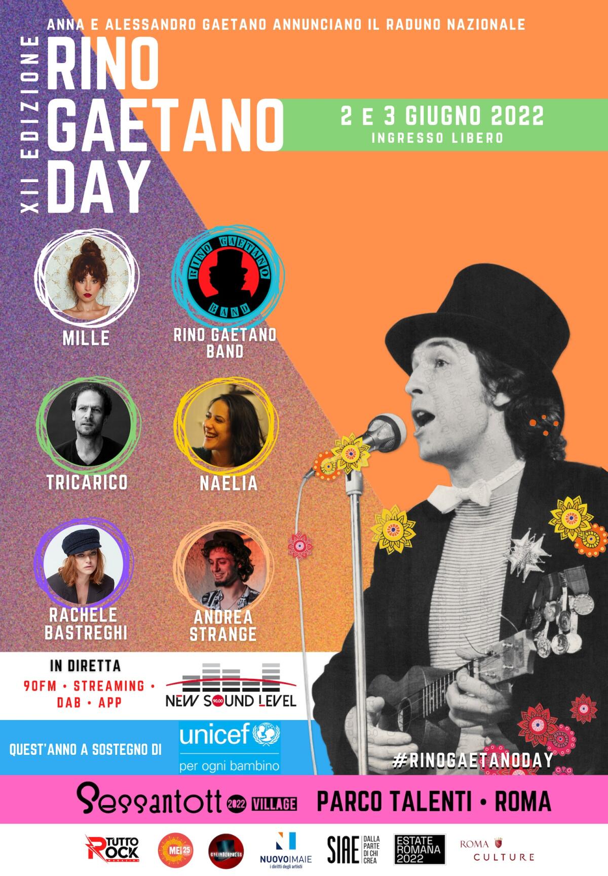 Roma - Rino Gaetano Day: il 2 e il 3 giugno al Sessantotto Village - 