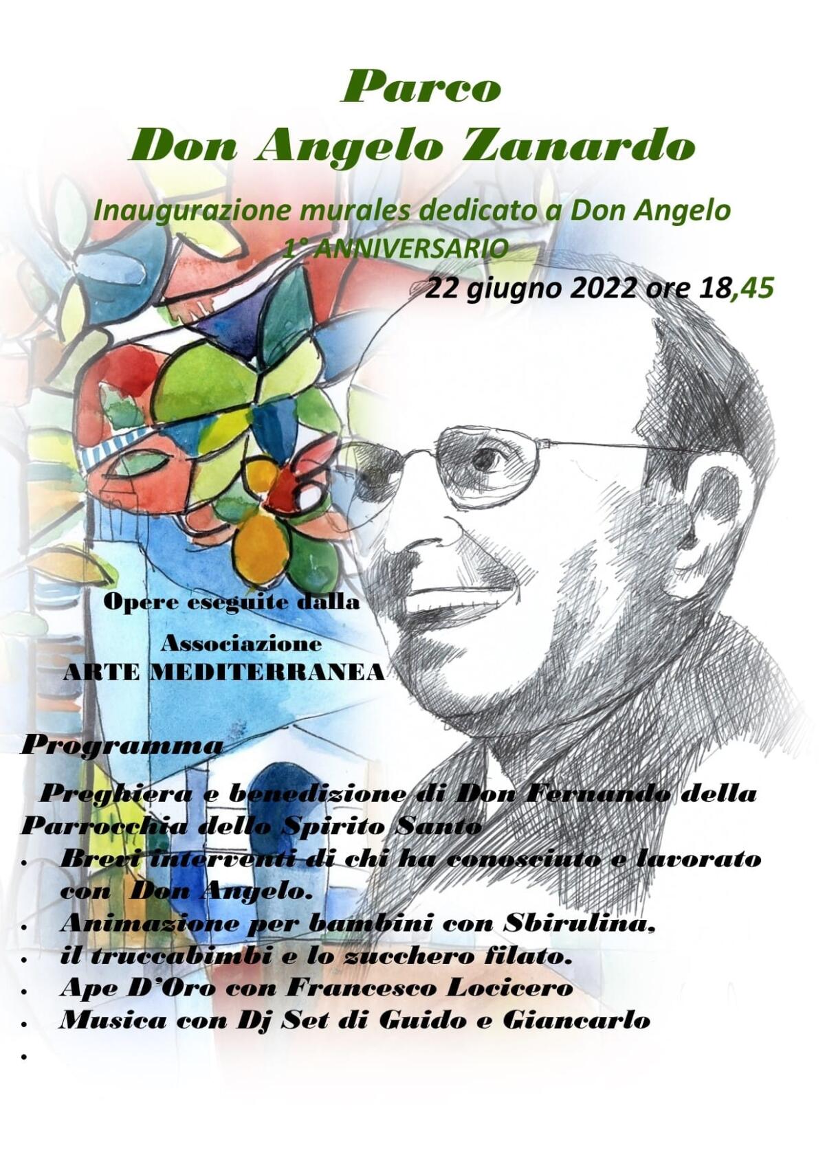 APRILIA - Parco Don Angelo Zanardo, tre murales per celebrare il centenario dalla nascita del sacerdote - 