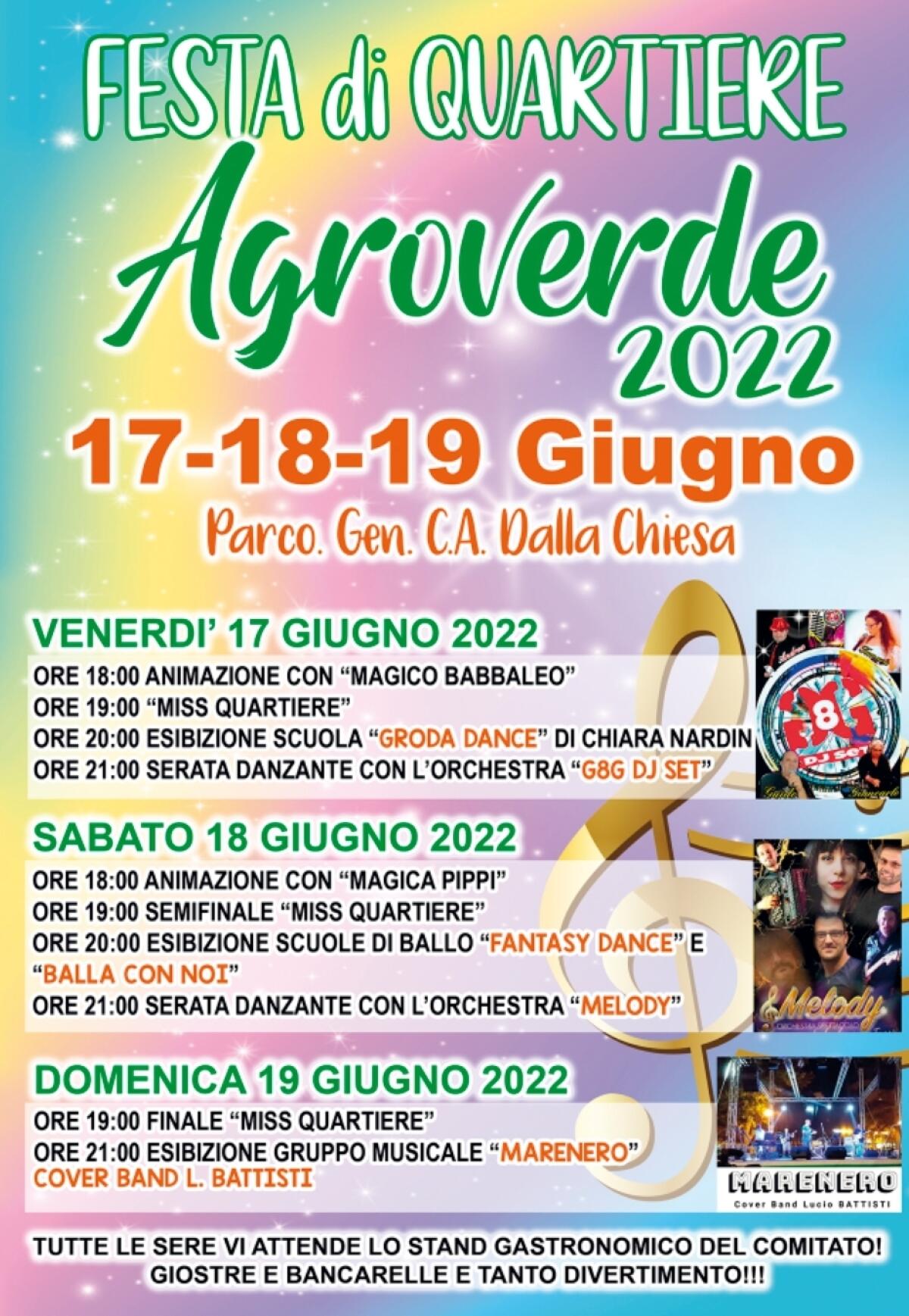 Dal 17 al 19 Giugno ad Aprilia la prima edizione della Festa del Quartiere Agroverde. - 