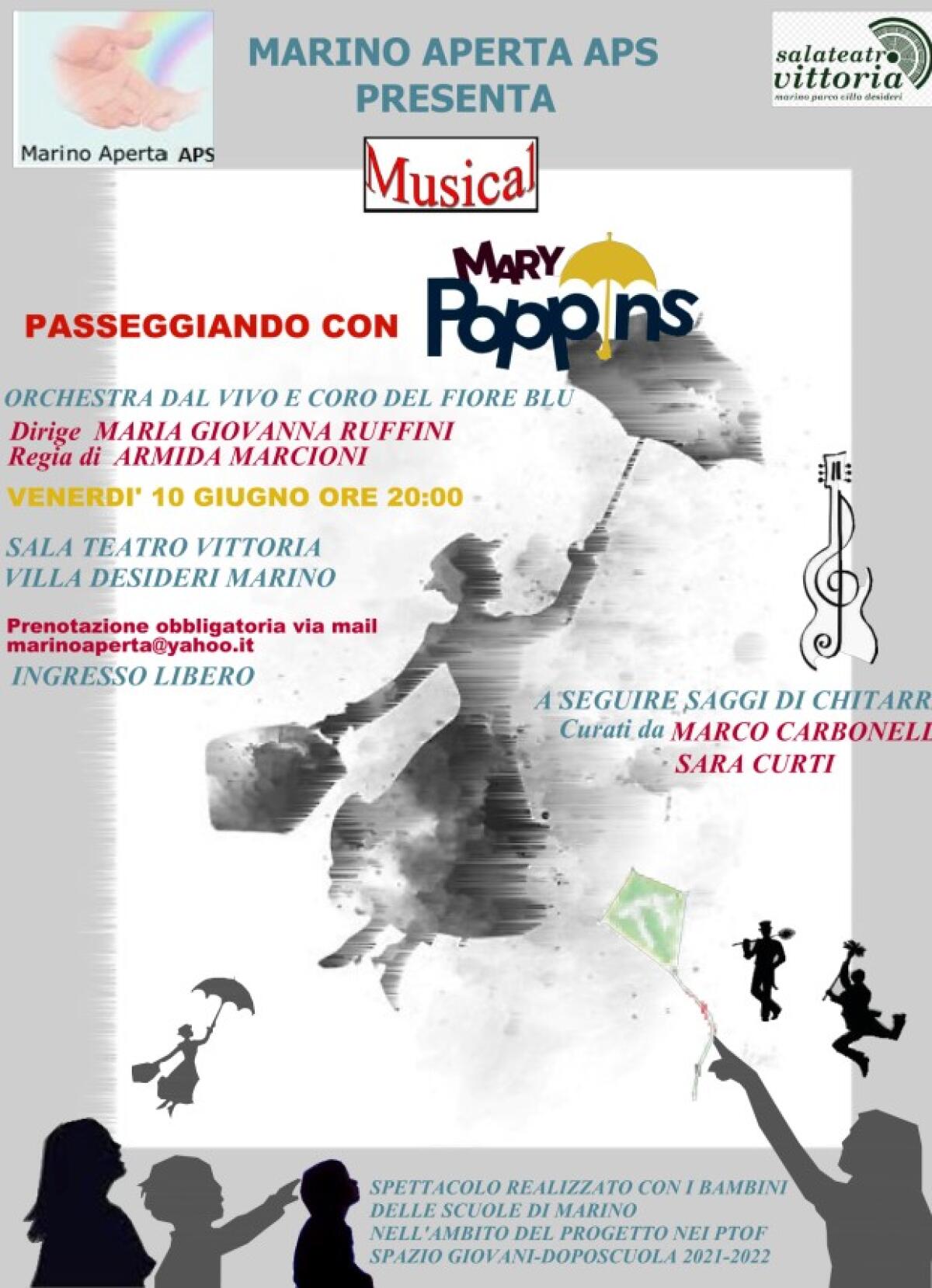 Marino - Venerdì 10 giugno va in scena "Passeggiando con Mary Poppins" - 