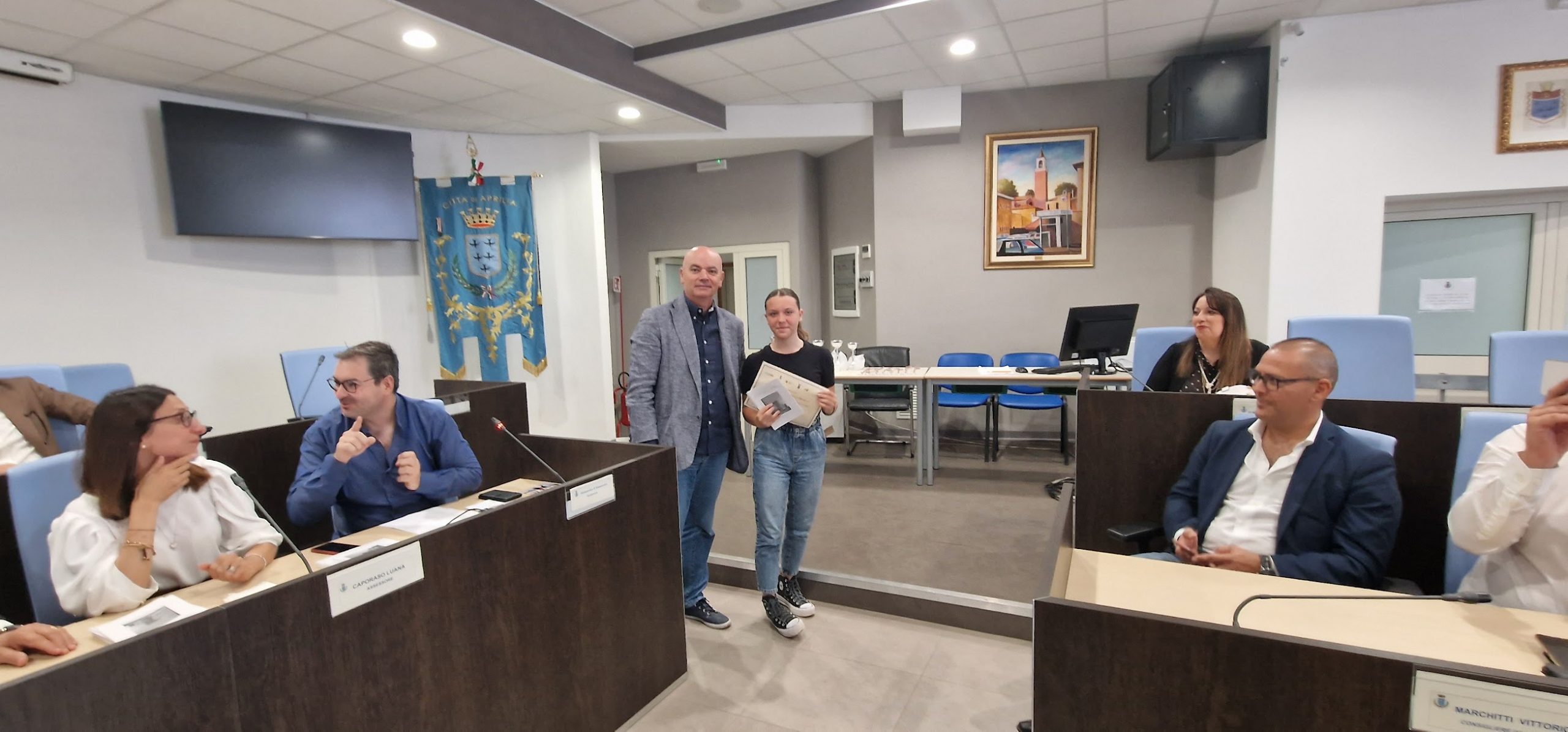 la cerimonia del “Premio Giornalistico Gianfranco Compagno