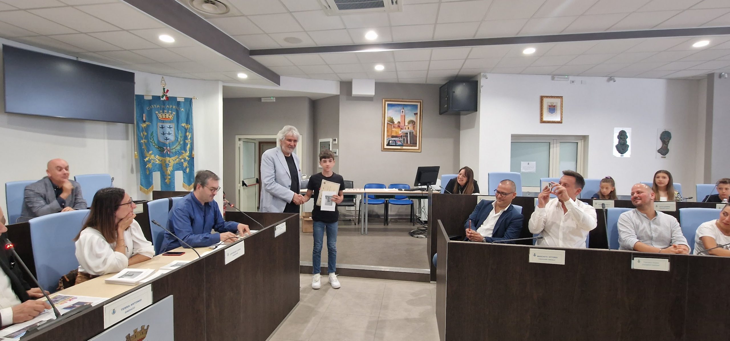 la cerimonia del “Premio Giornalistico Gianfranco Compagno