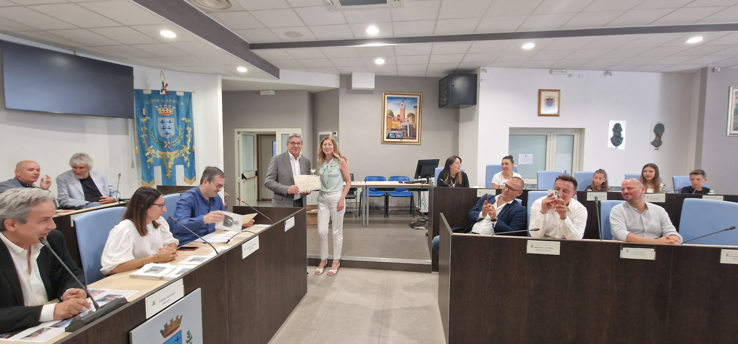 la cerimonia del “Premio Giornalistico Gianfranco Compagno