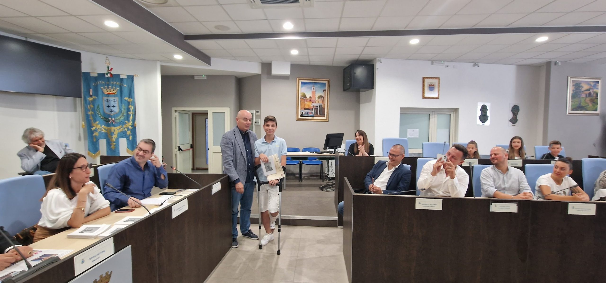 la cerimonia del “Premio Giornalistico Gianfranco Compagno