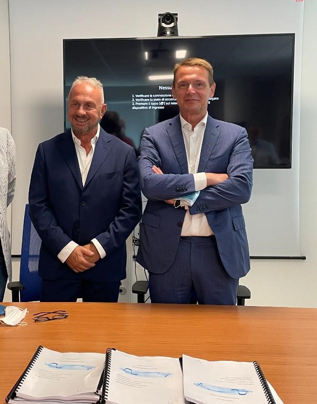 il Presidente Acqualatina Michele Lauriola e l’Amministratore Delegato, Marco Lombardi
