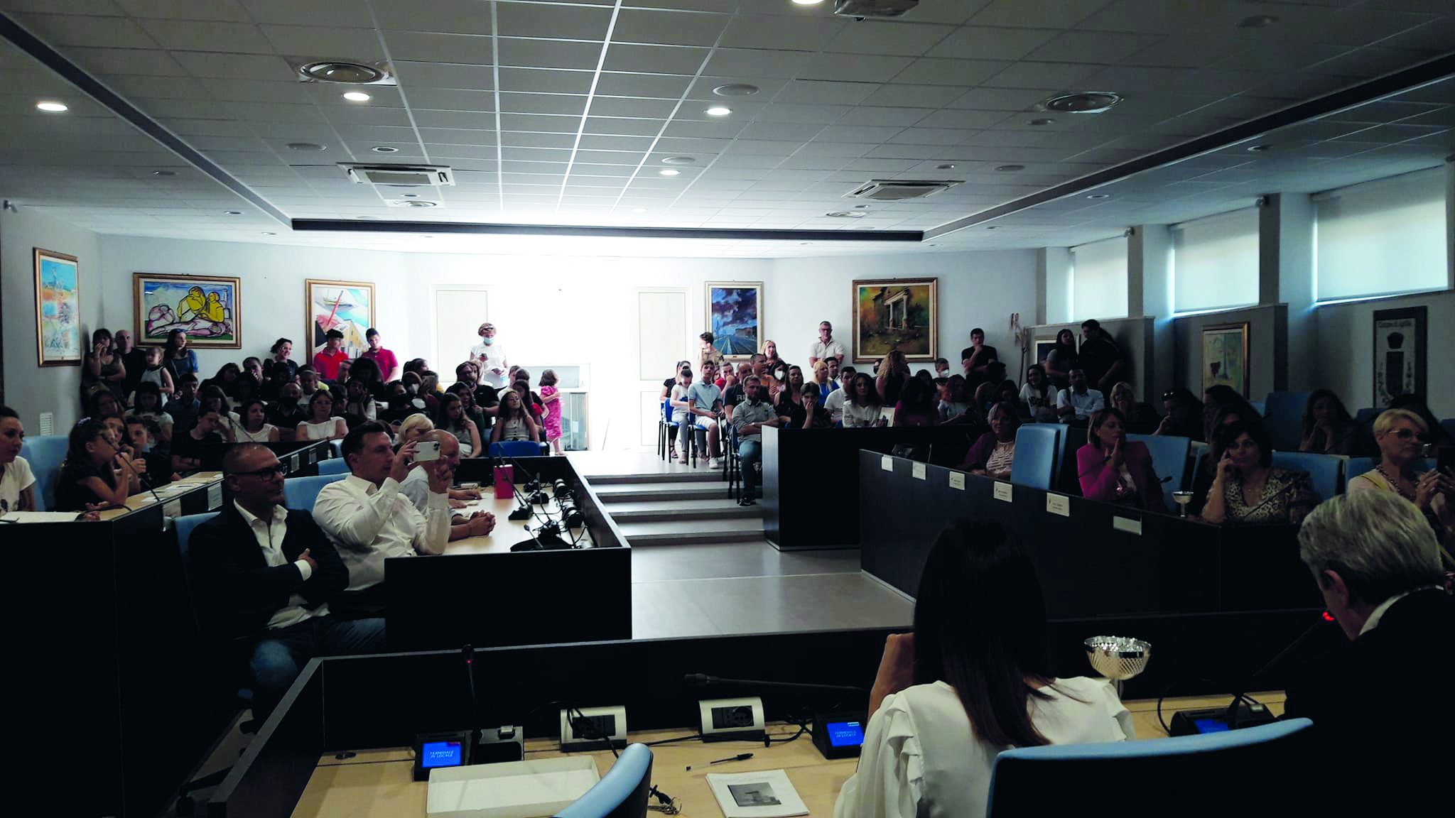 la cerimonia del “Premio Giornalistico Gianfranco Compagno