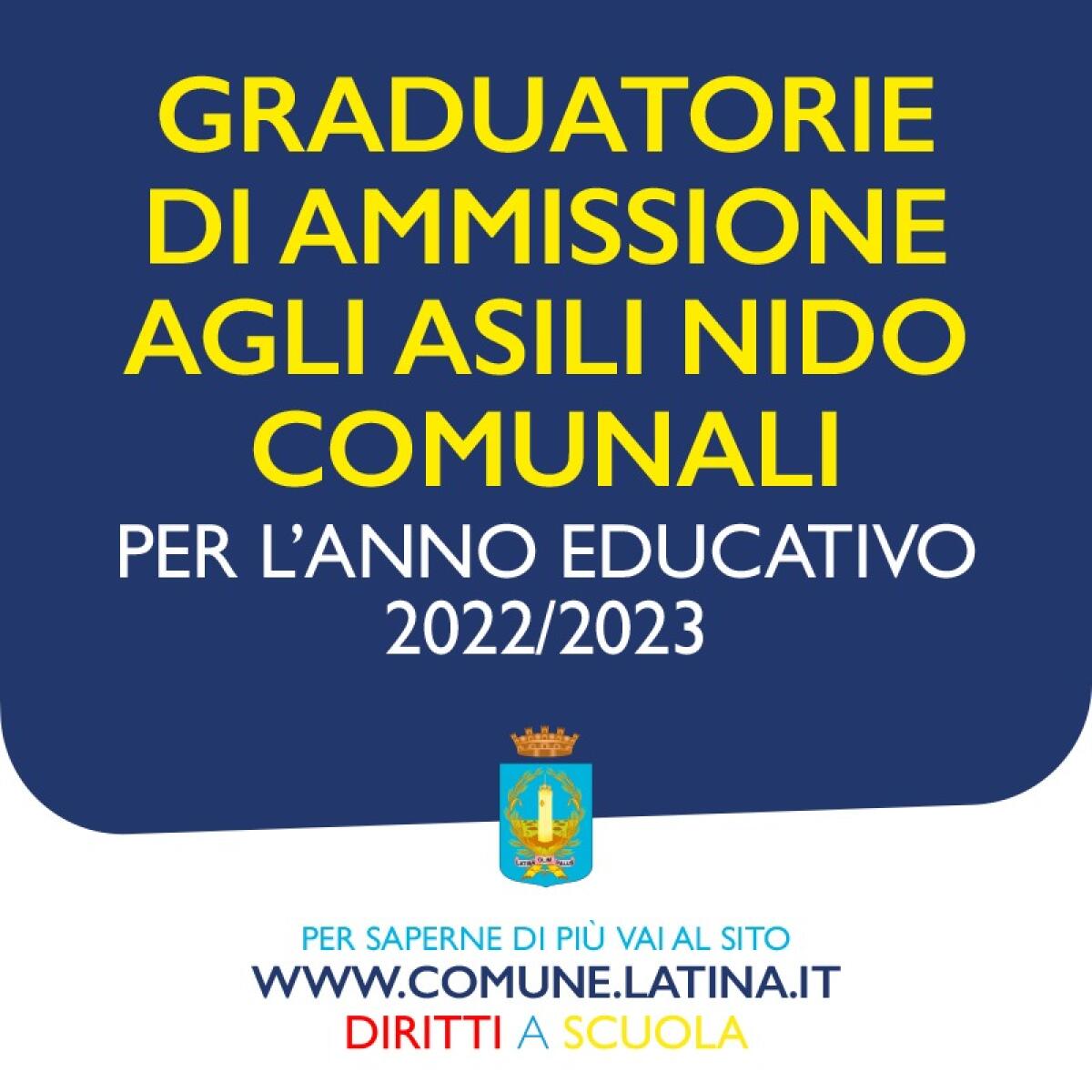 Il Comune di Latina pubblica le graduatorie di ammissione agli asili nido comunali per l’anno 2022/2023. - 