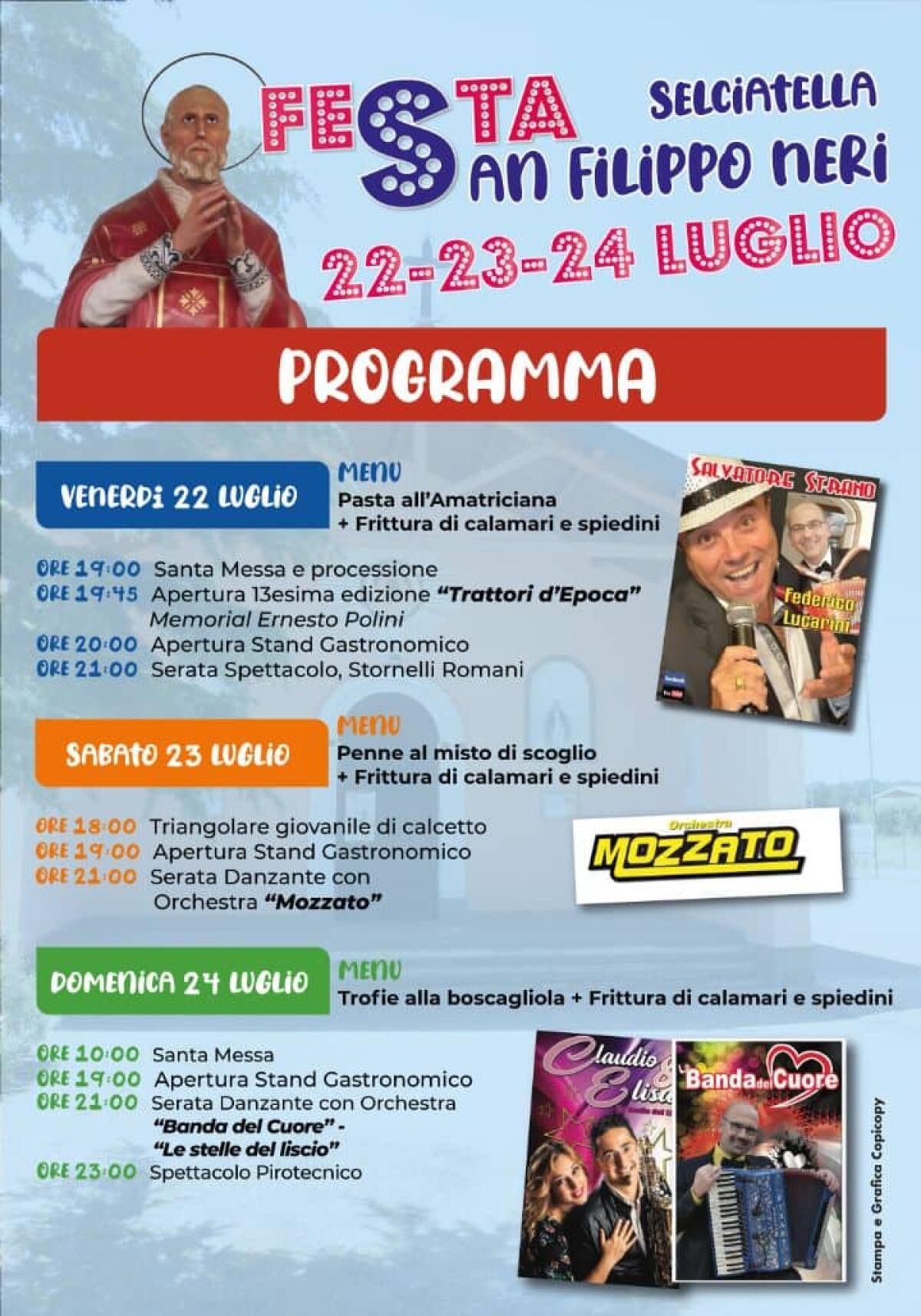 Il quartiere Selciatella di Aprilia in festa questo fine settimana, in onore di San Filippo Neri. - 