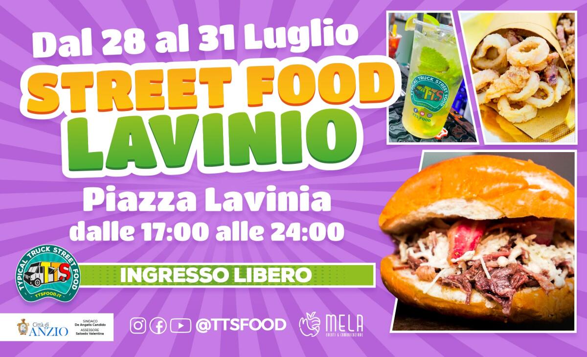 Dal 28 al 31 luglio Lavinio sarà la capitale dello Street Food. - 