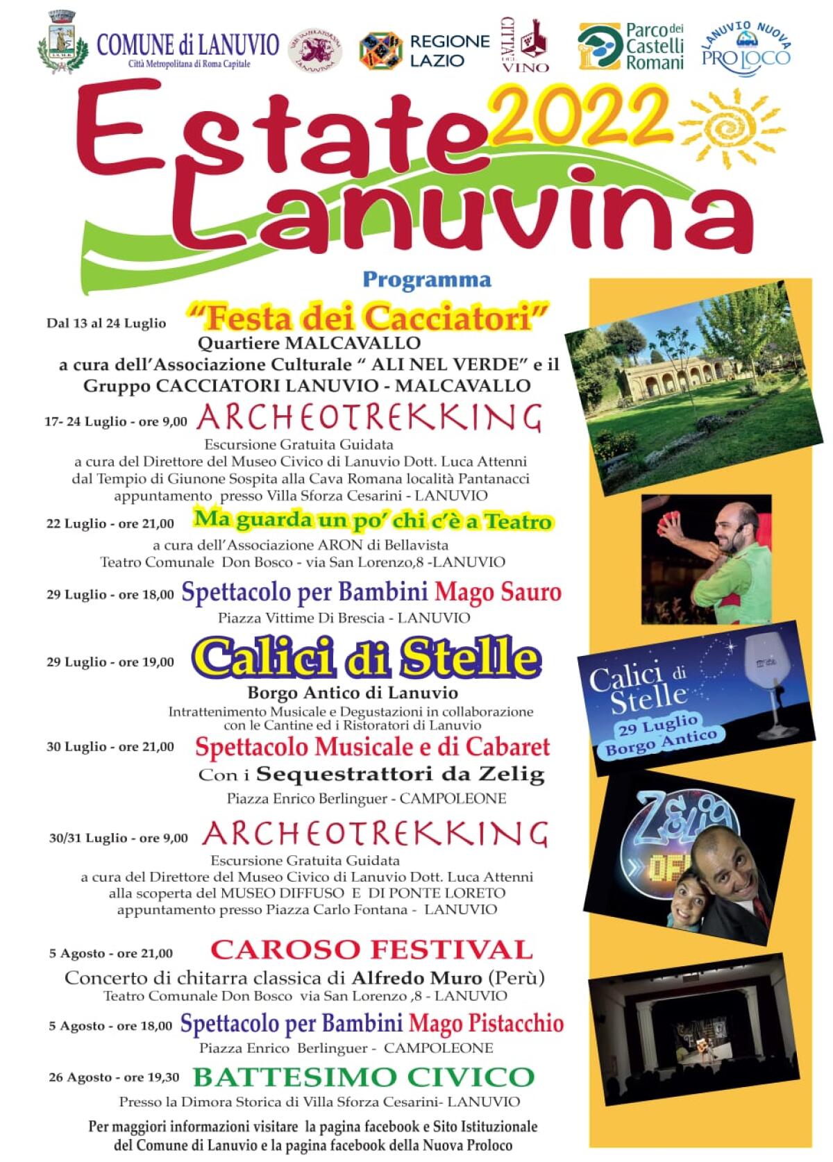 Estate lanuvina: tanti gli appuntamenti per i mesi più caldi - 