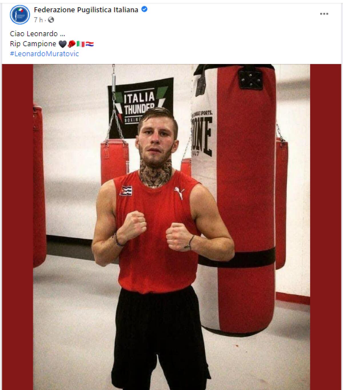 Leonardo Muratovic, il saluto della Federazione Pugilistica Italiana - 