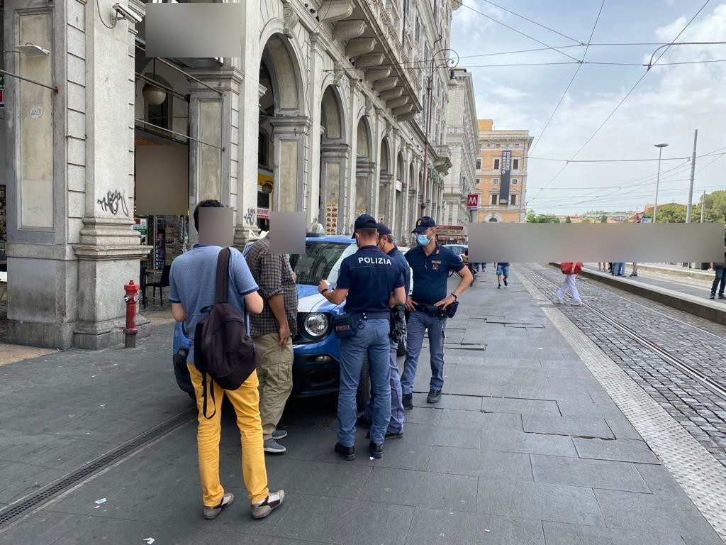 Galleria 1 del post: Nuovo servizio interforze ad “Alto Impatto” nell’area della Stazione Termini, a Roma: elevate oltre 1.100 euro di sanzioni amministrative. 