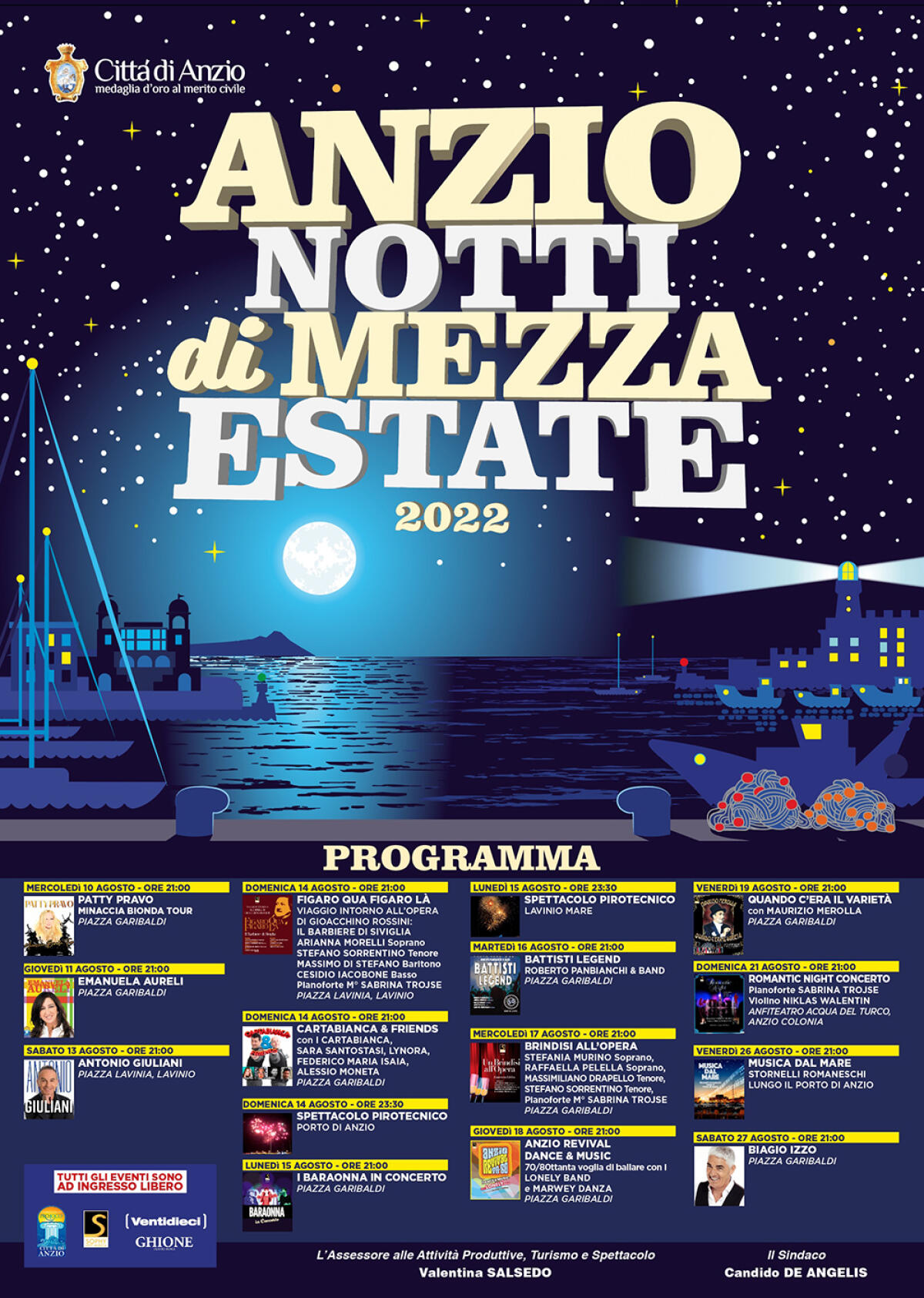 “Anzio Notti di Mezza Estate”: doppio spettacolo pirotecnico di Ferragosto, il 14 agosto al Porto di Anzio ed il 15 agosto a Lavinio. - 