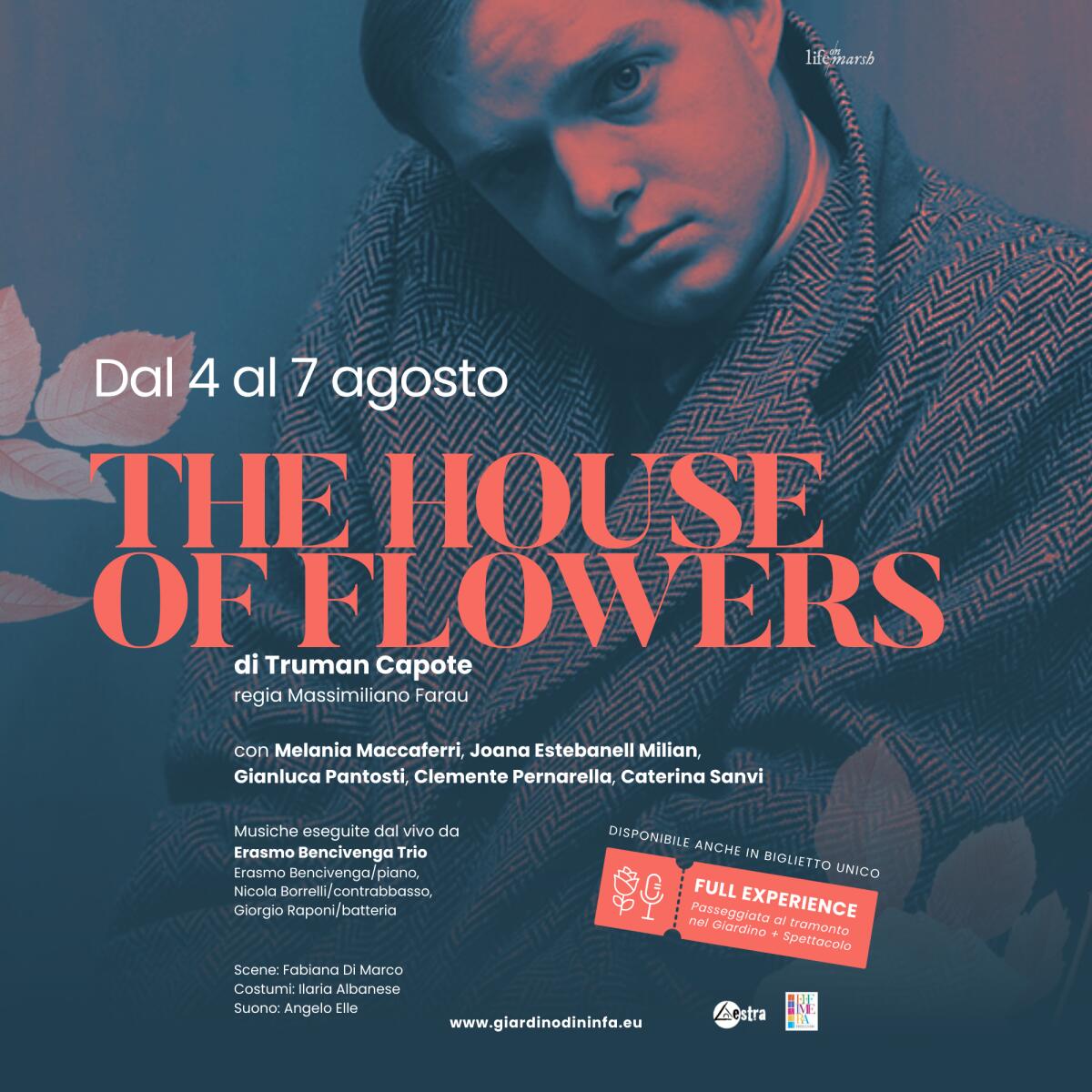 Omaggio a Truman Capote nella rassegna “Ninfa di Sera”: dal 4 al 7 agosto in scena uno spettacolo teatrale. - 