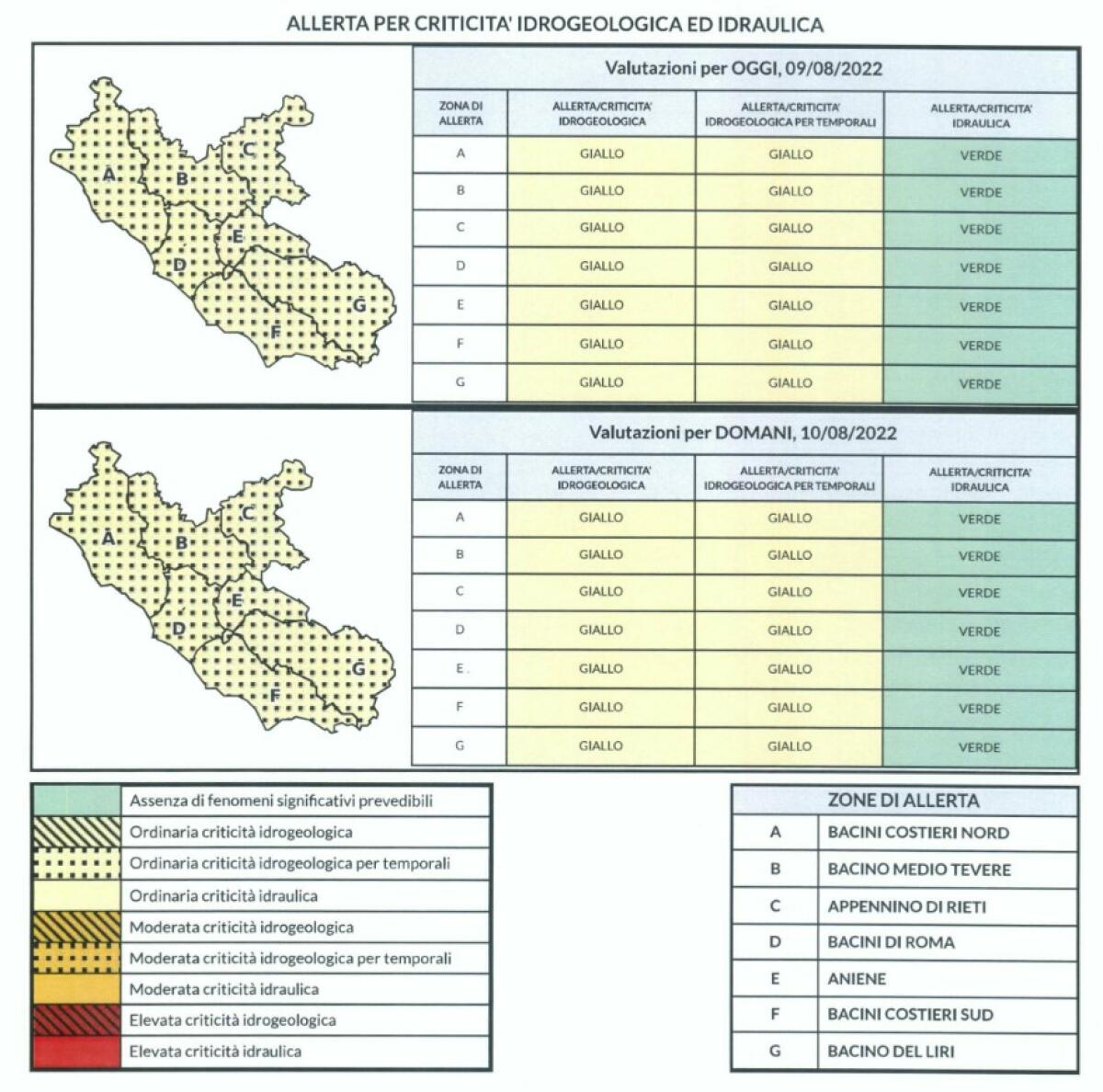 Meteo: allerta gialla, forti temporali in particolare sui Monti Lepini e ai Castelli Romani - 