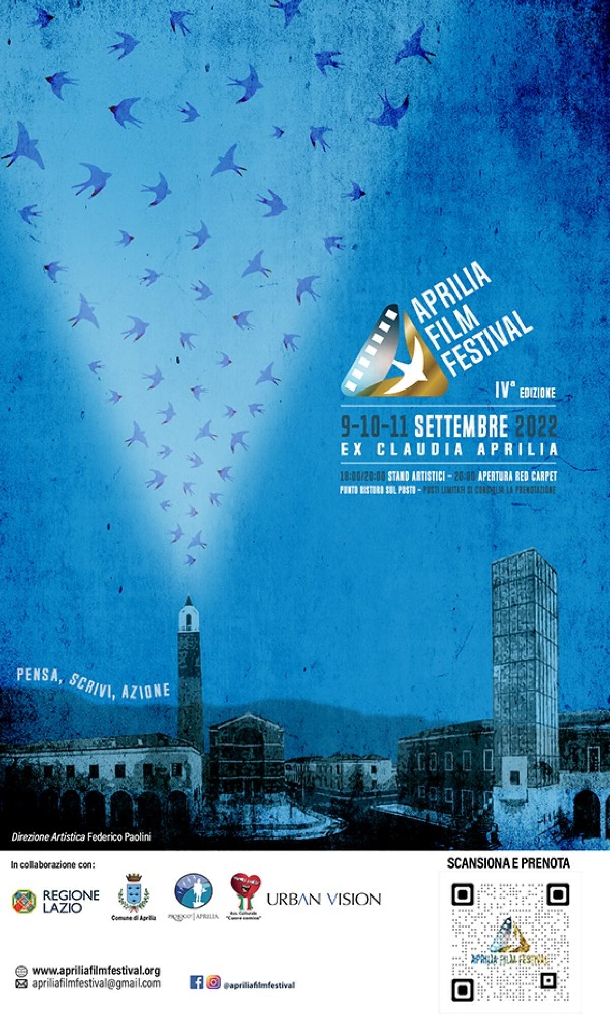 Dal 9 all’11 Settembre torna alla ex Claudia l’"Aprilia Film Festival". - 