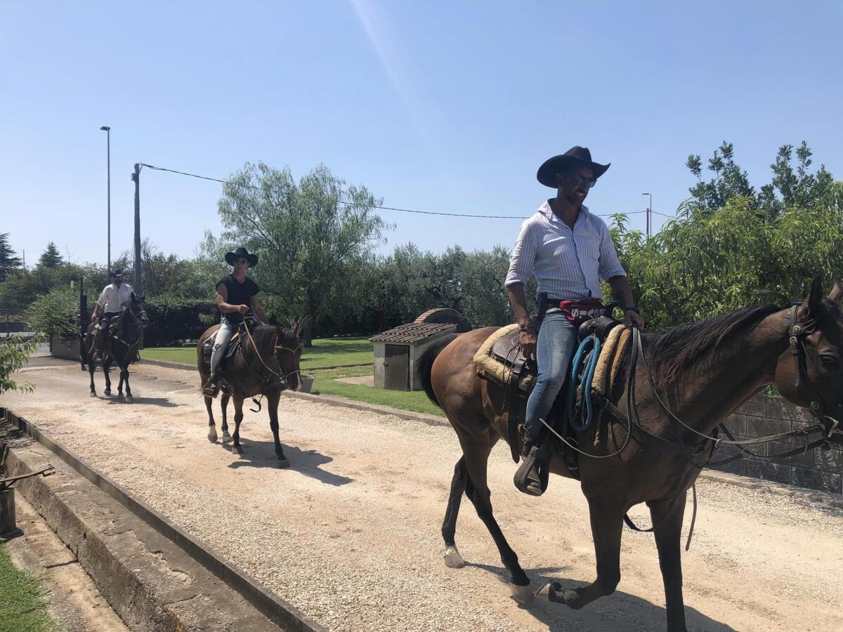 APRILIA - I cavalieri della Transumanza fanno tappa a Campoverde: il saluto del Sindaco Antonio Terra. - 