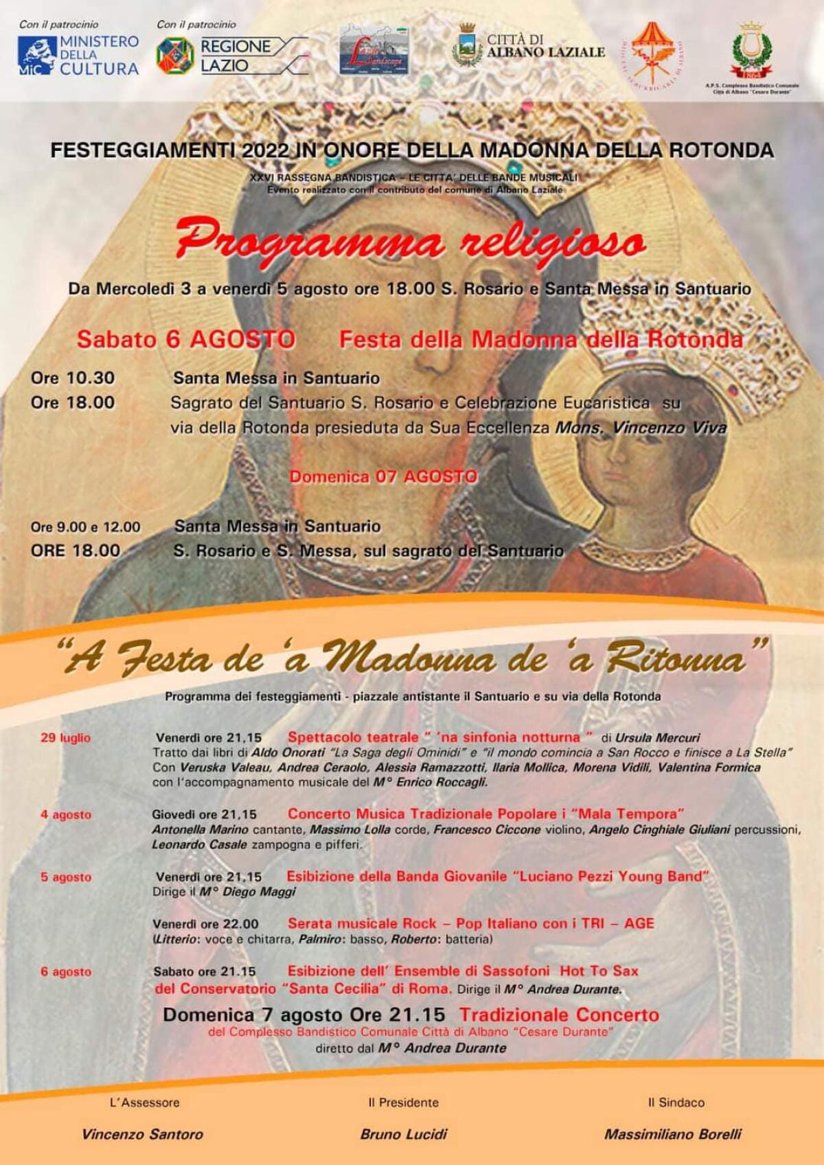 Ad Albano si celebra questa settimana la festa della Madonna della Rotonda. - 