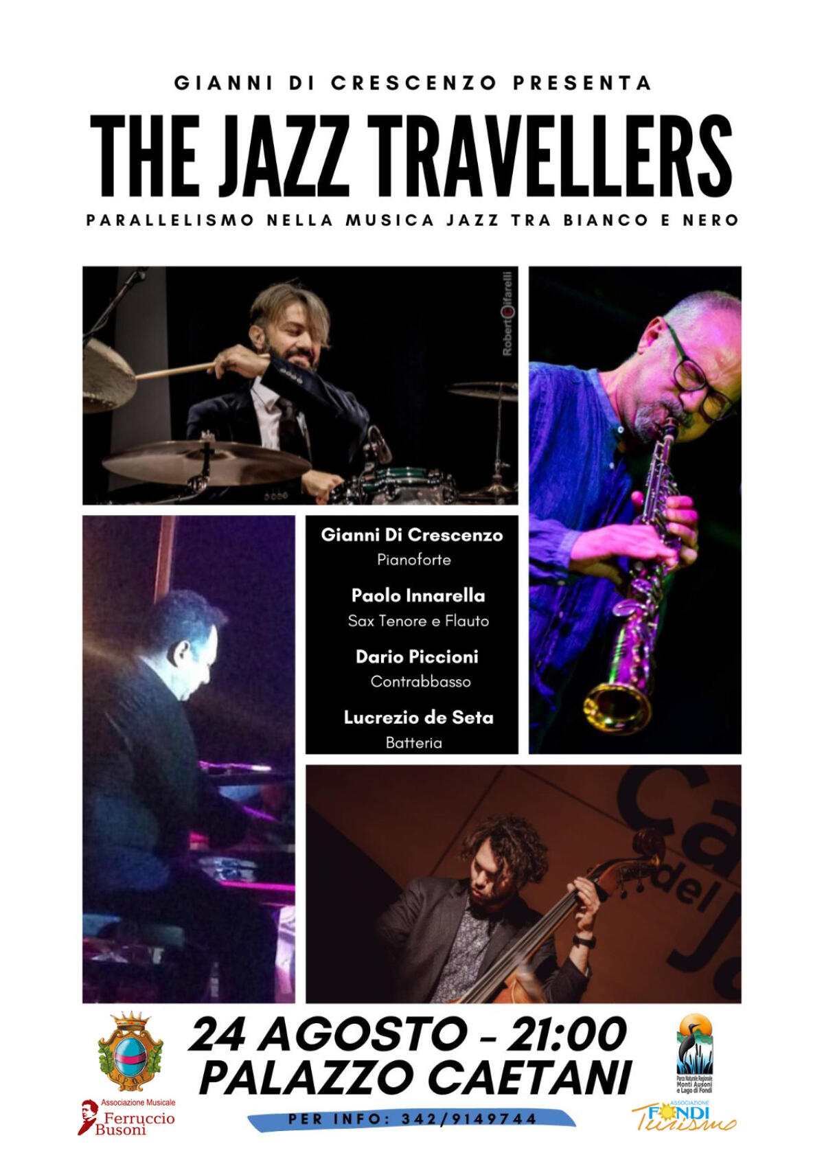 Questa sera a Palazzo Caetani, a Fondi, il concerto “The Jazz Travellers”. - 
