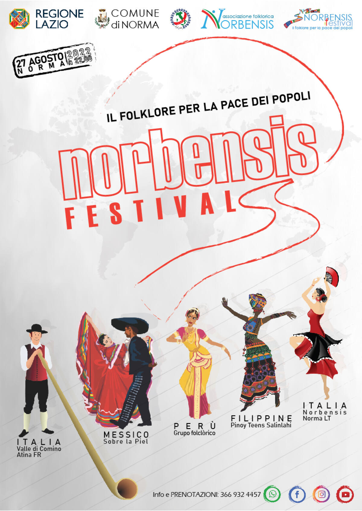 Sabato 27 agosto a Norma torna il Norbensis Festival, giunto alla sua 27esima edizione. - 