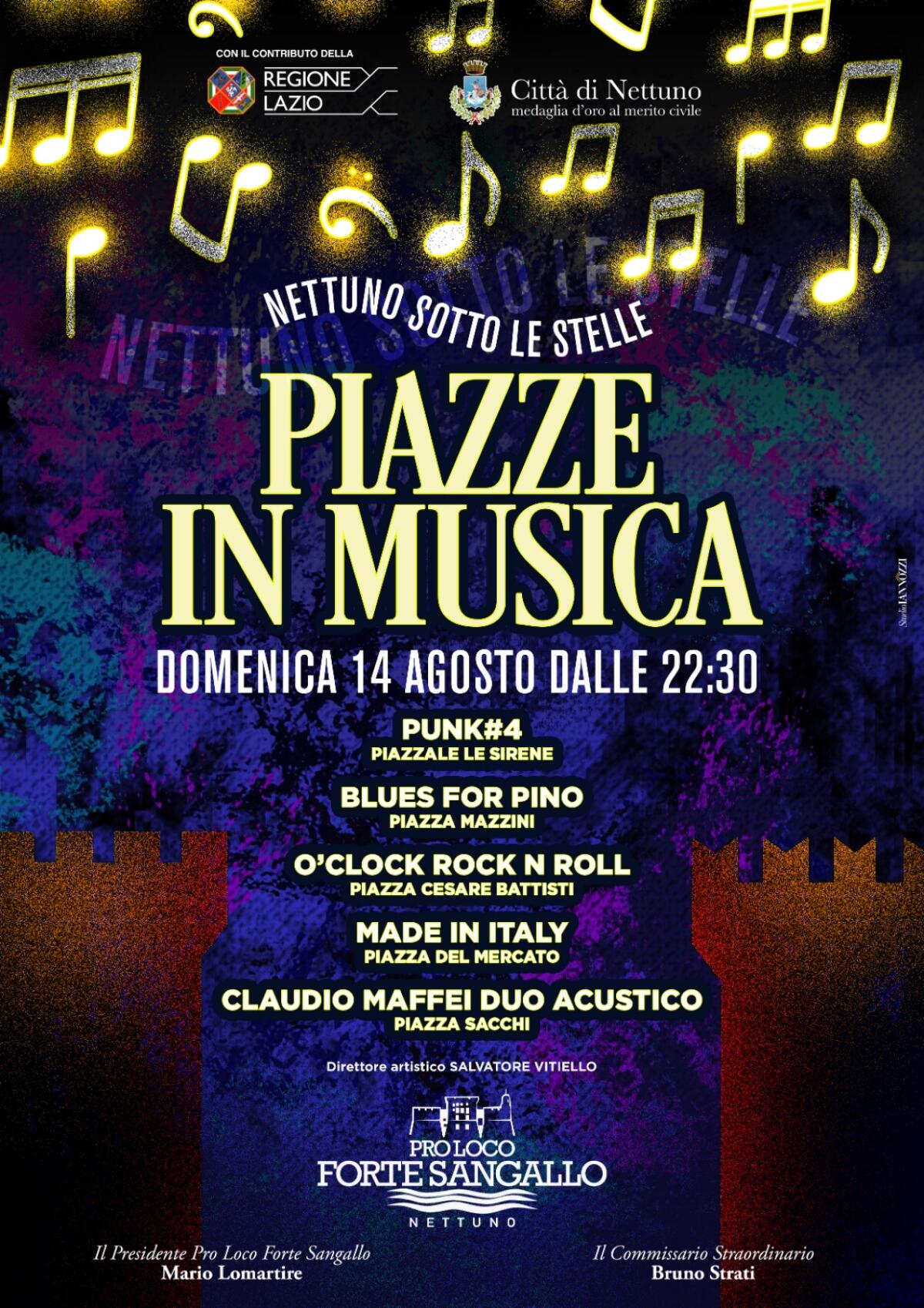 “Nettuno sotto le Stelle”: “Piazze in Musica” domenica aspettando il Ferragosto. - 