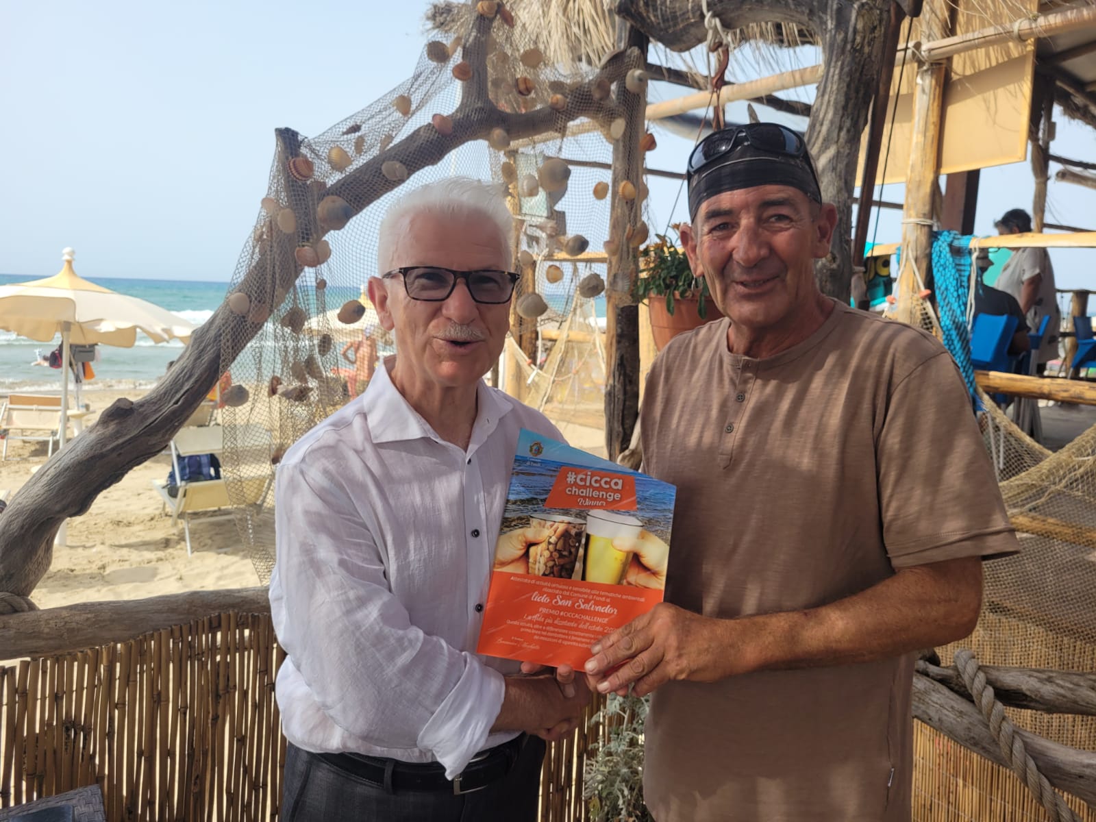 #ciccachallenge - San Salvador, il Sindaco  Beniamino Maschietto con Salvatore De Filippis - località Capratica