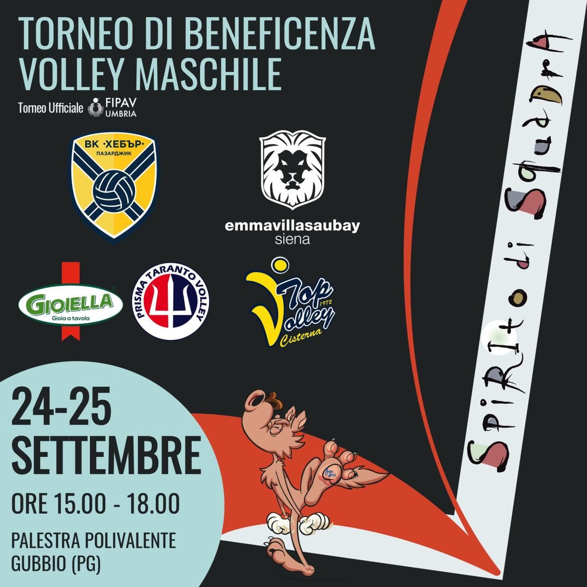 La Top Volley Cisterna questo fine settimana a Gubbio per il torneo di beneficienza “Spirito di Squadra”. - 