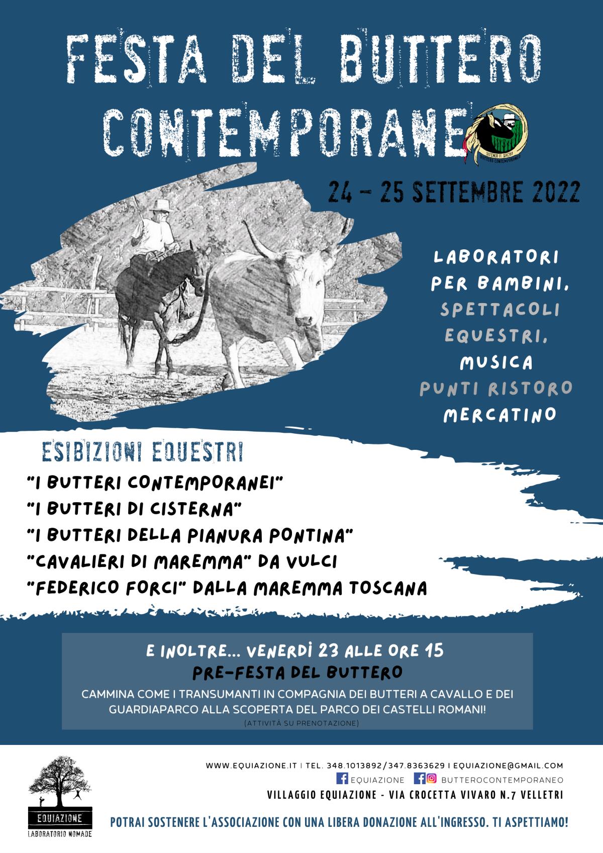 Il 24 e 25 Settembre ai Pratoni del Vivaro, a Velletri, la quinta edizione della “Festa del Buttero Contemporaneo”. - 