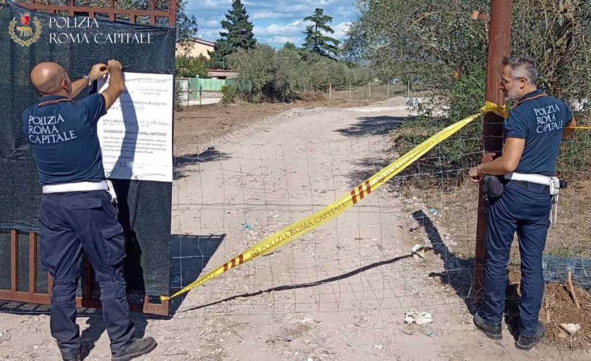 Sequestrata una discarica abusiva in un’area di oltre 2500 metri quadri tra i Comuni di Monte Compatri e Frascati. Denunciato un 24enne. - 