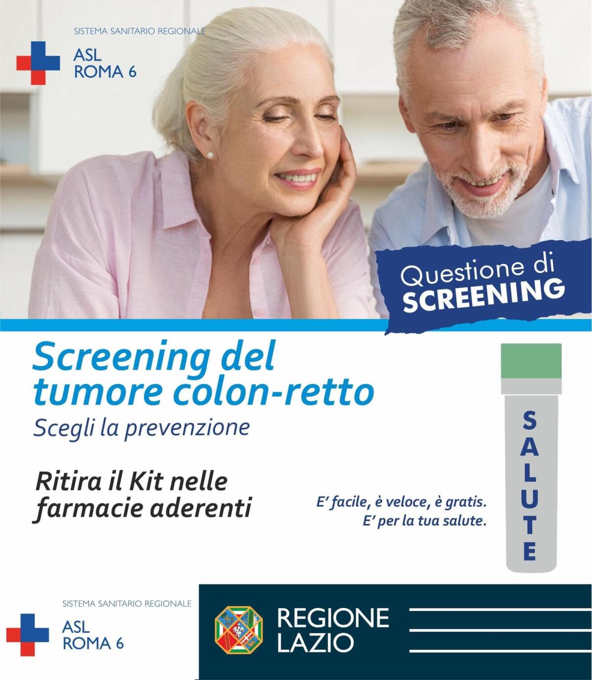 Settembre, al via nella Asl Roma6 il programma di screening delle neoplasie del colon retto. - 