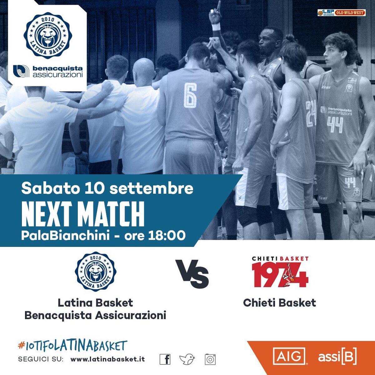 Basket maschile, Supercoppa di Serie A2:  prima sfida ufficiale per il Latina in casa contro Chieti. - 