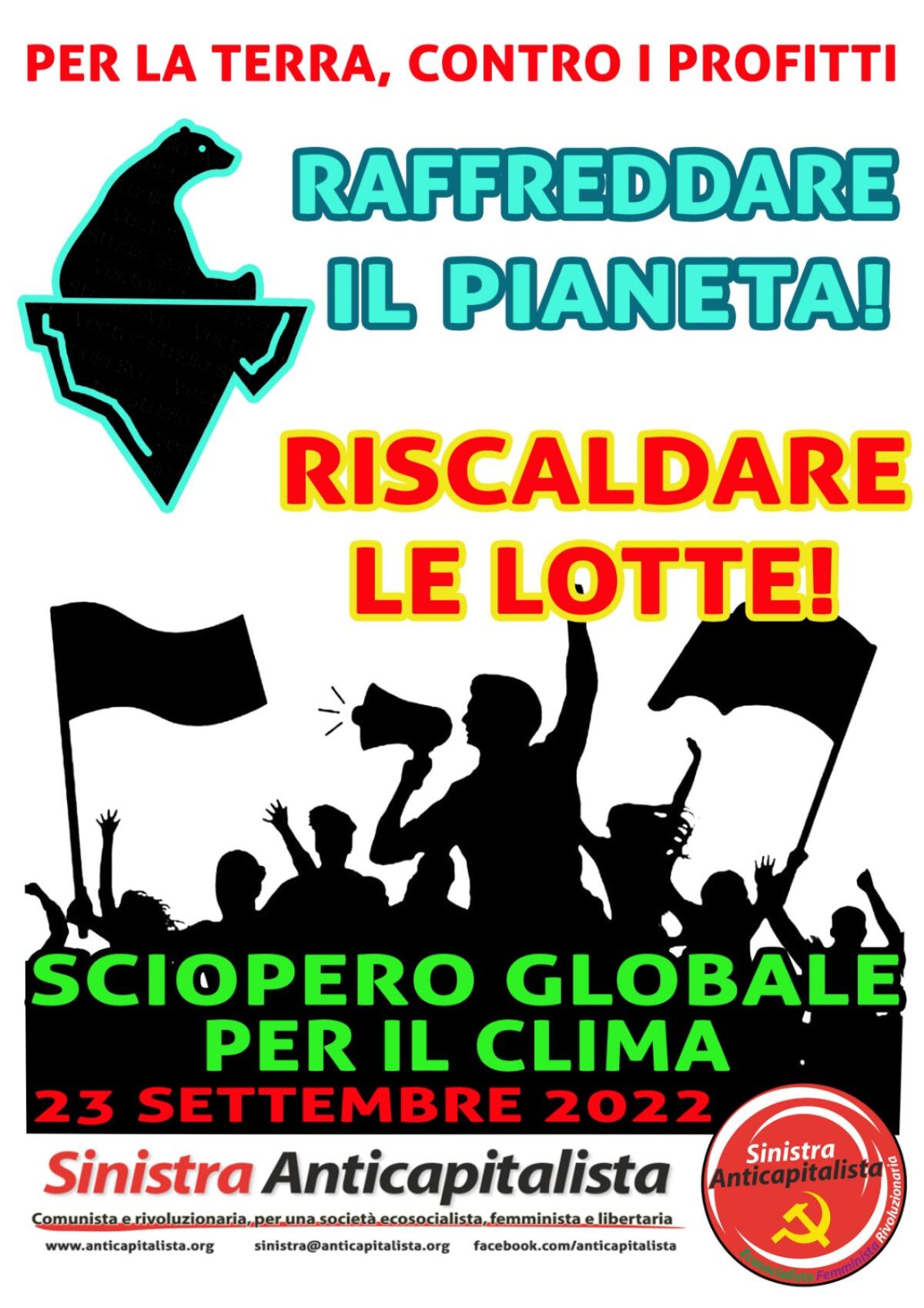 Sciopero globale per il clima questo venerdì 23 settembre. Il volantino del circolo di Aprilia di Sinistra Anticapitalista. - 