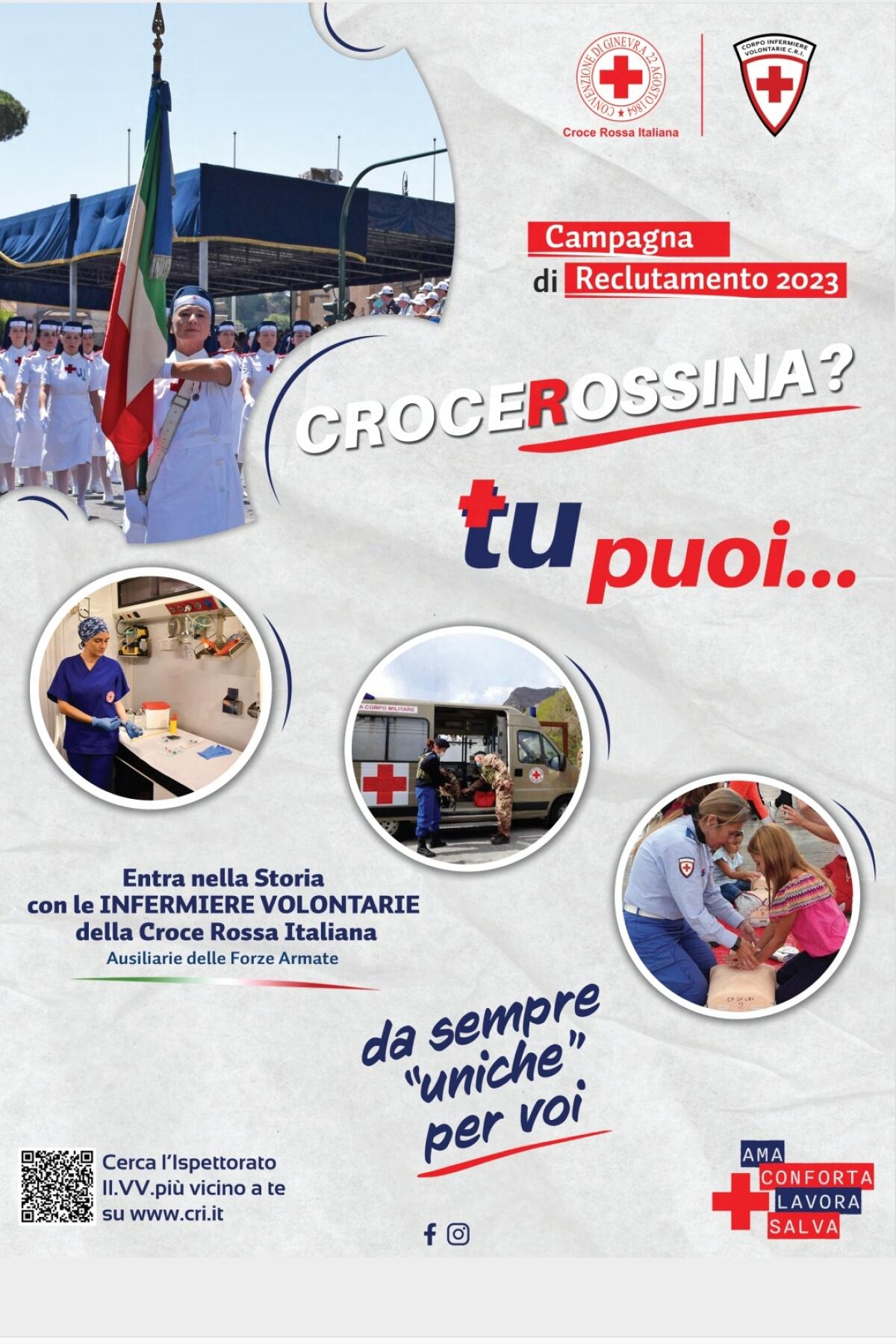 Aprilia - Aperte le selezioni per il reclutamento di  Allieve del Corpo delle Infermiere Volontarie della Croce Rossa Italiana - 